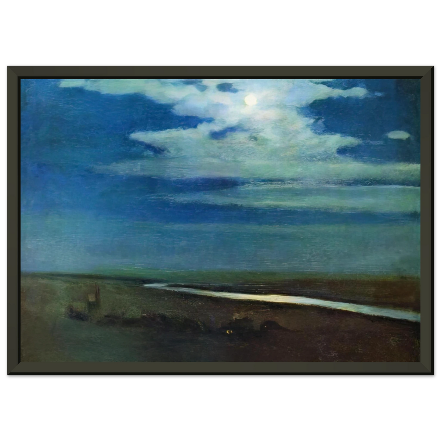 Arkhyp Kuindzhi Night Framed Art Print - Aluminum Frame - 40x50 cm / 16x20 inches