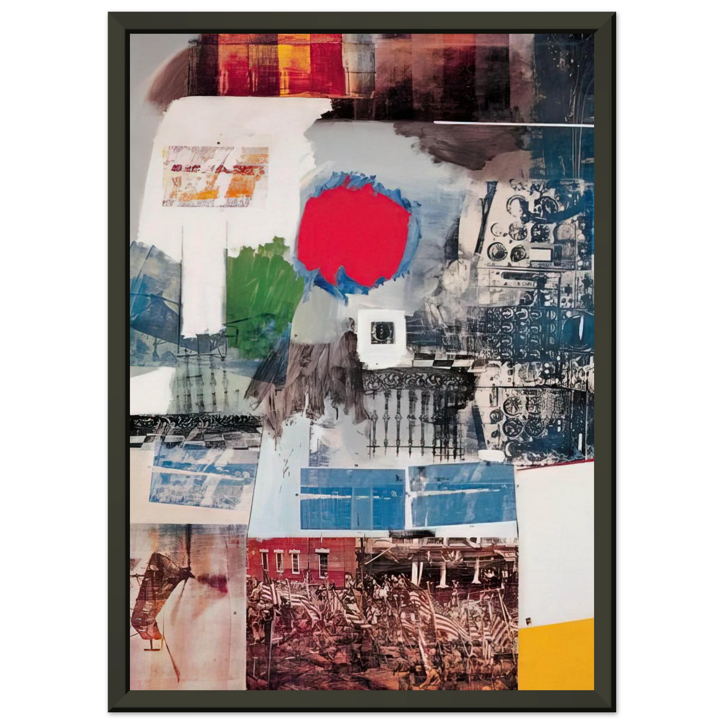 Robert Rauschenberg ARCHIVE 1963 Framed Art Print - Aluminum Frame - 60x80 cm / 24x32 inches