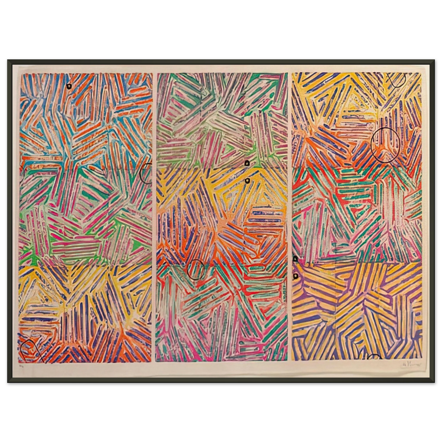 Jasper Johns USUYUKI ULAE 227 Framed Art Print - Aluminum Frame - 40x50 cm / 16x20 inches