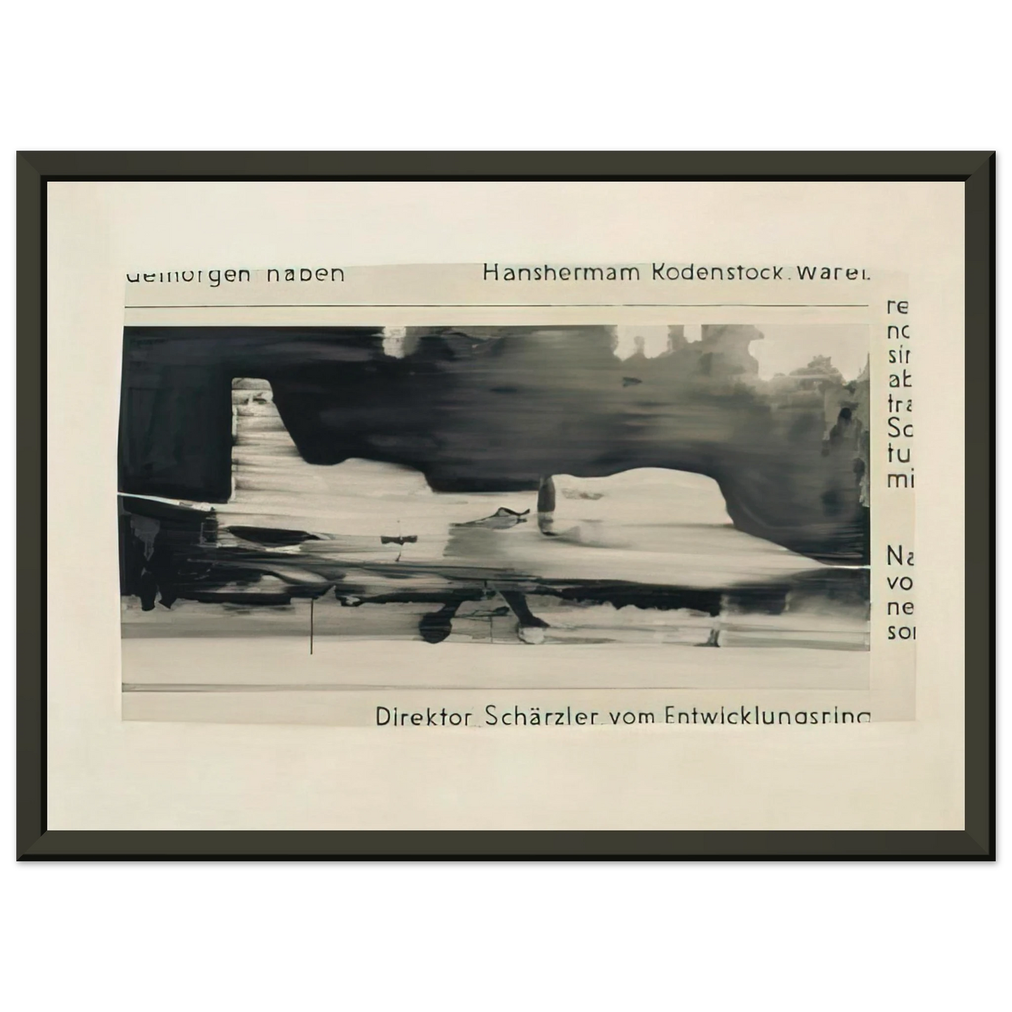 Gerhard Richter SCHARZLER 1964 Framed Art Print - Aluminum Frame - 40x50 cm / 16x20 inches