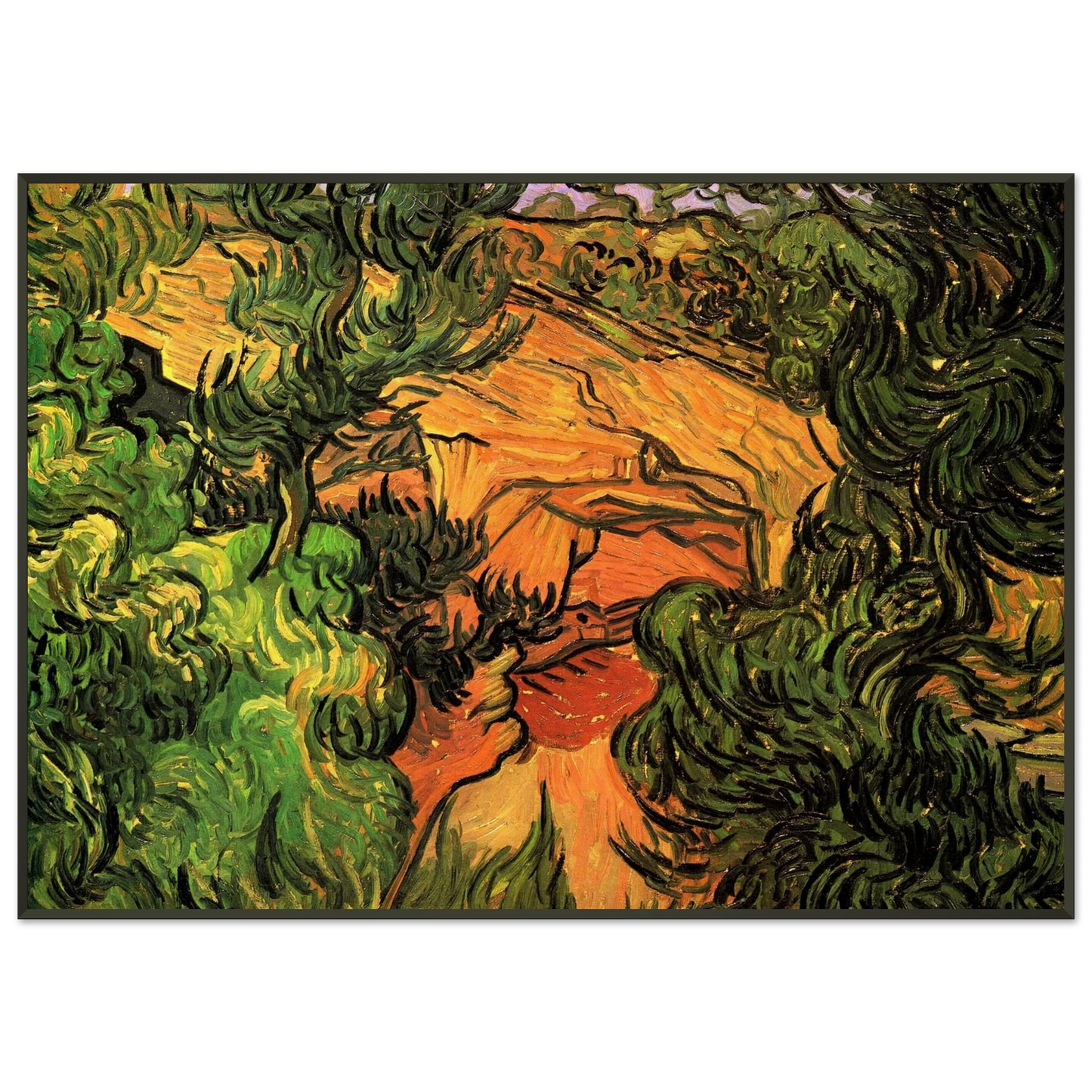 Vincent van Gogh  Entrance to a Quarry Framed Art Print  - Aluminum Frame - 21x29.7 cm / 8x12"