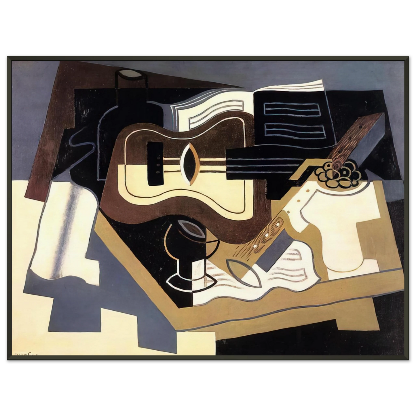 Juan Gris  GUITAR AND CLARINET 1920 Framed Art Print  - Aluminum Frame - 60x80 cm / 24x32 inches