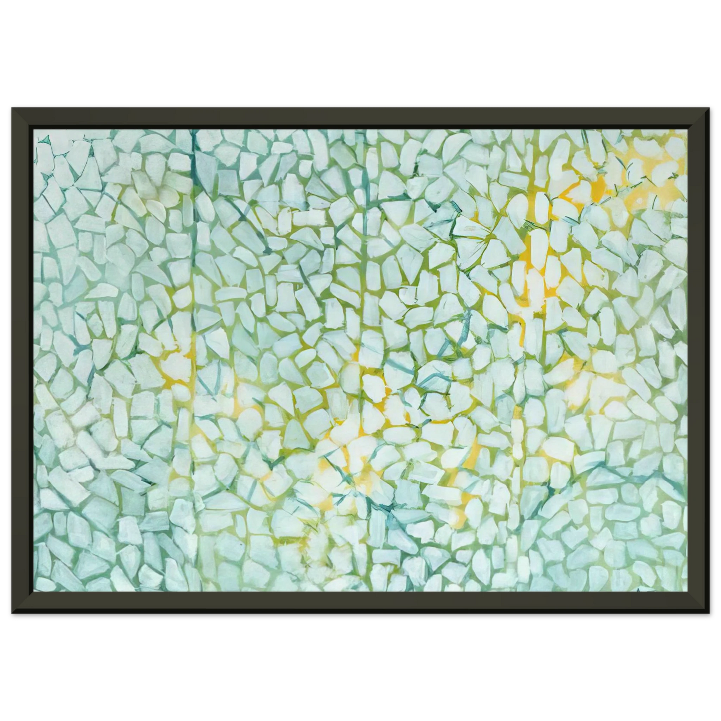 Alma Woodsey Thomas WHITE DAISIES RHAPSODY 1973 Framed Art Print - Aluminum Frame - 70x100 cm / 28x40 inches