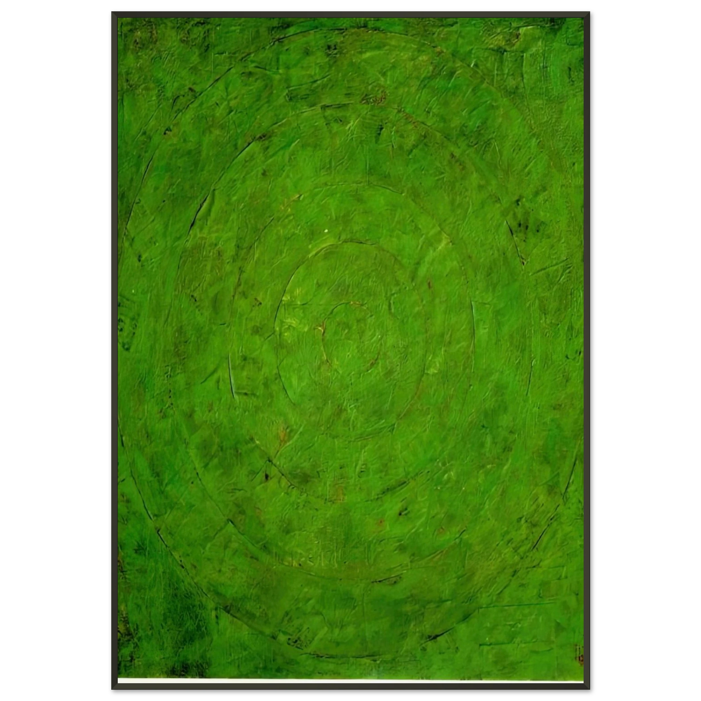 Jasper Johns GREEN TARGET Framed Art Print - Aluminum Frame - 21x29.7 cm / 8x12"