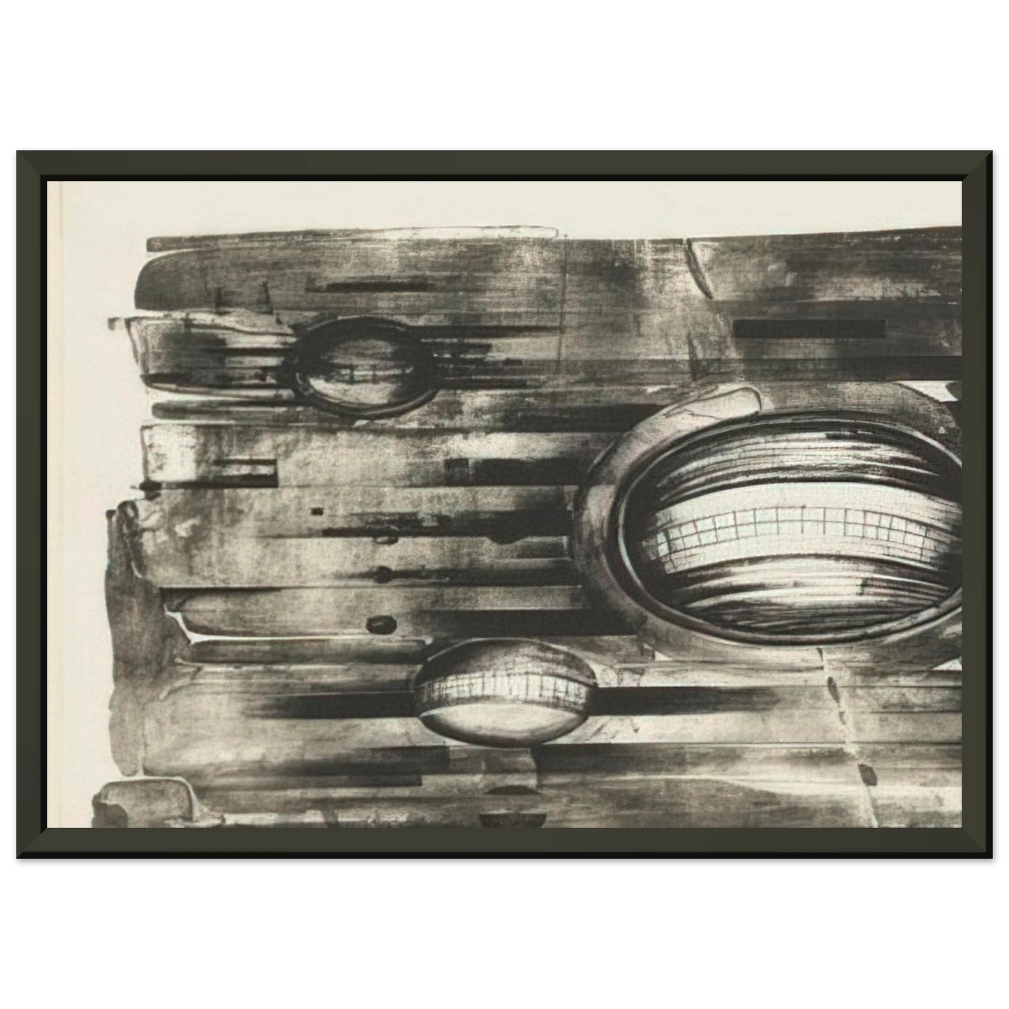 Lee Bontecou FOURTH STONE 1963 Framed Art Print - Aluminum Frame - 40x50 cm / 16x20 inches