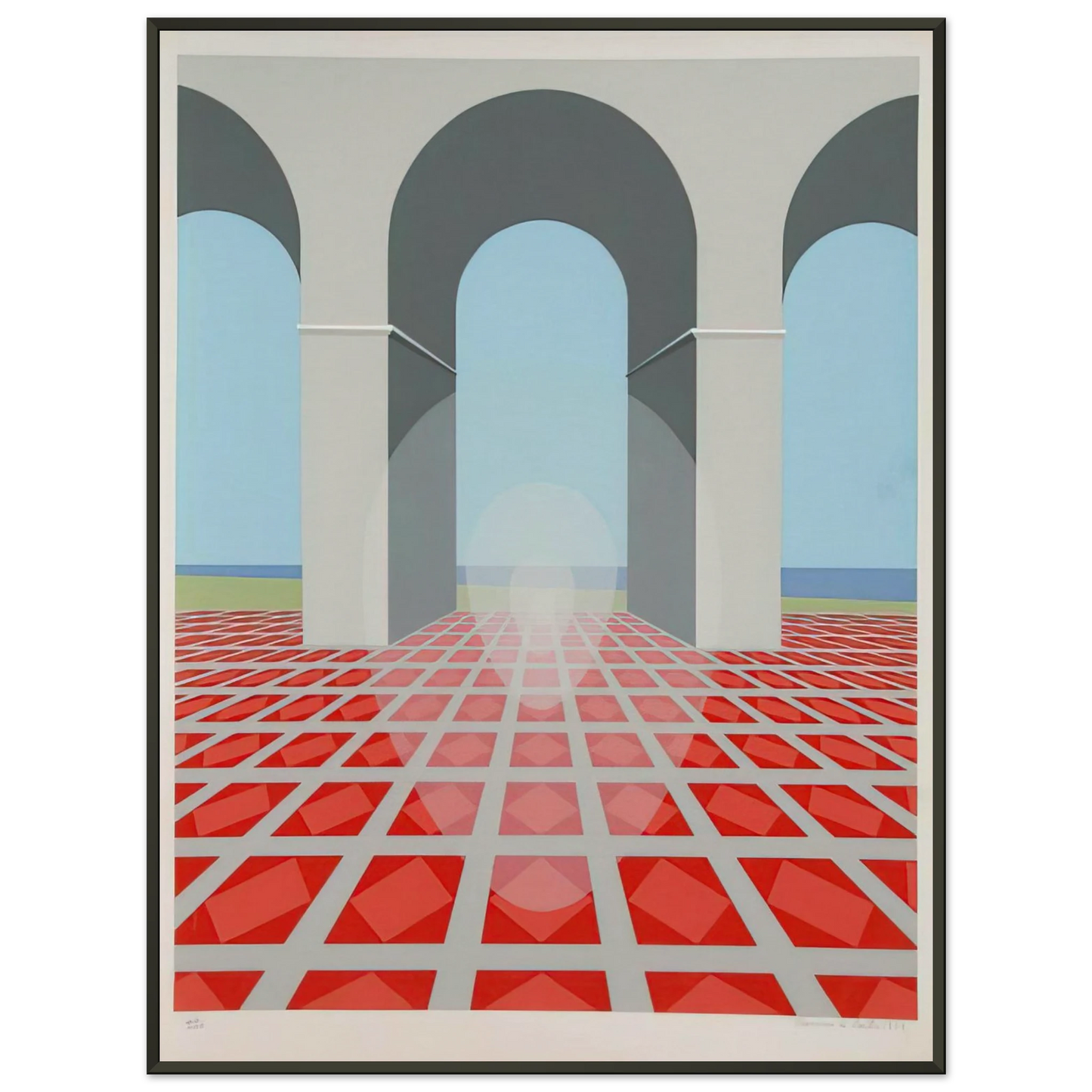 Clarence Holbrook Carter Arches 1979 Framed Art Print - Aluminum Frame - 40x50 cm / 16x20 inches