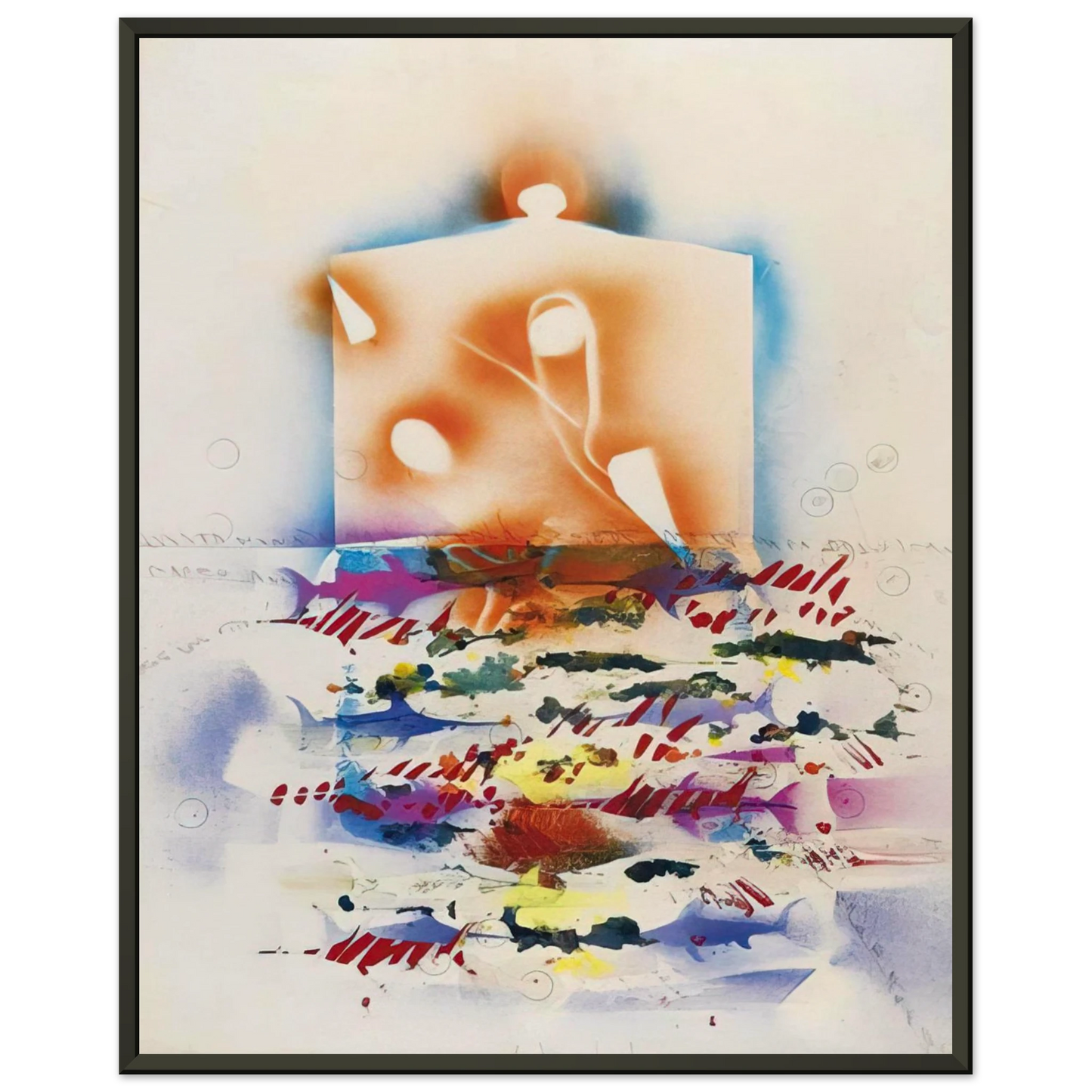 Alighiero Boetti PESCI SPADA 1988 Framed Art Print - Aluminum Frame - 60x80 cm / 24x32 inches