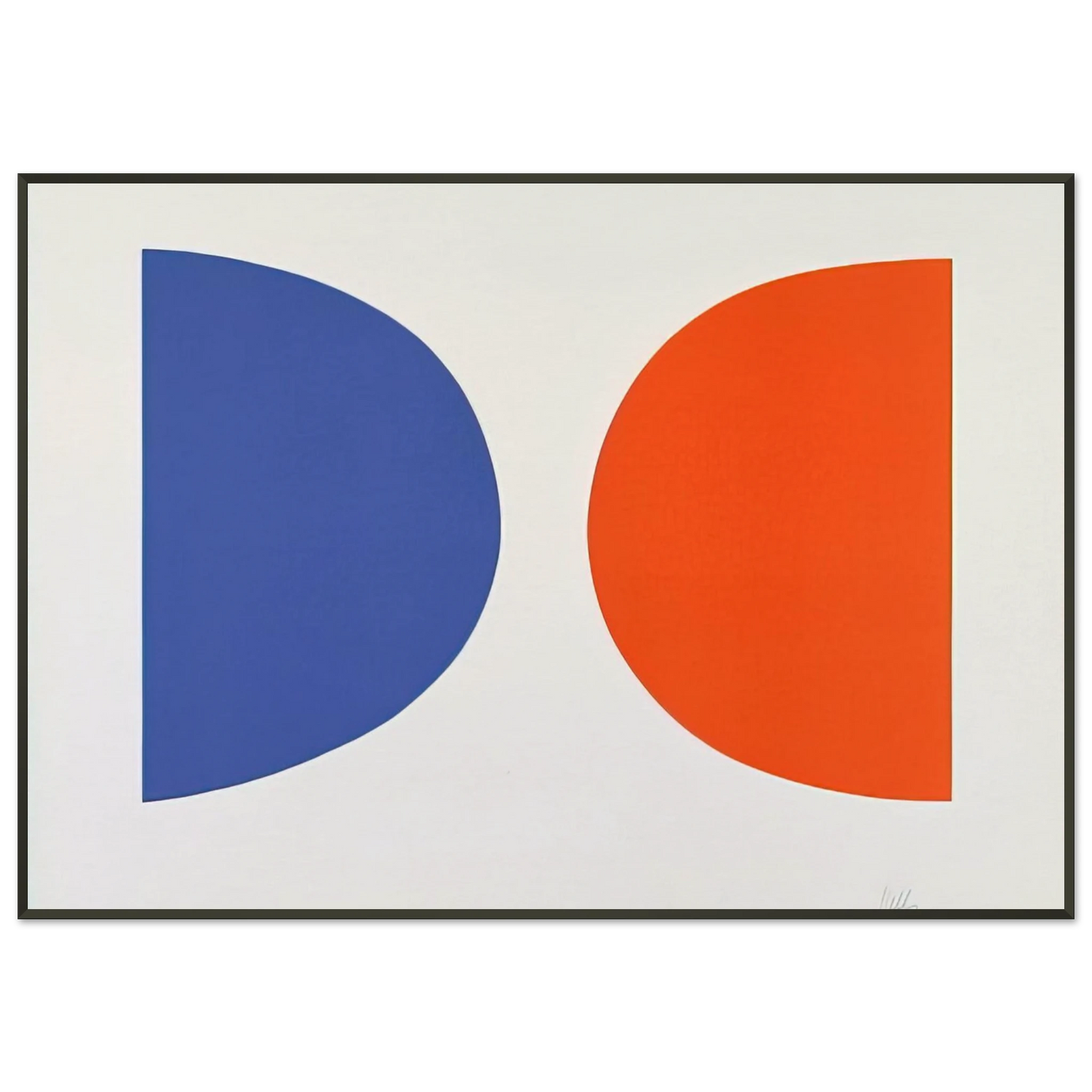 Ellsworth Kelly Blue and Orange from Suite of TwentySeven Color Lithographs Framed Art Print - Aluminum Frame - 21x29.7 cm / 8x12"