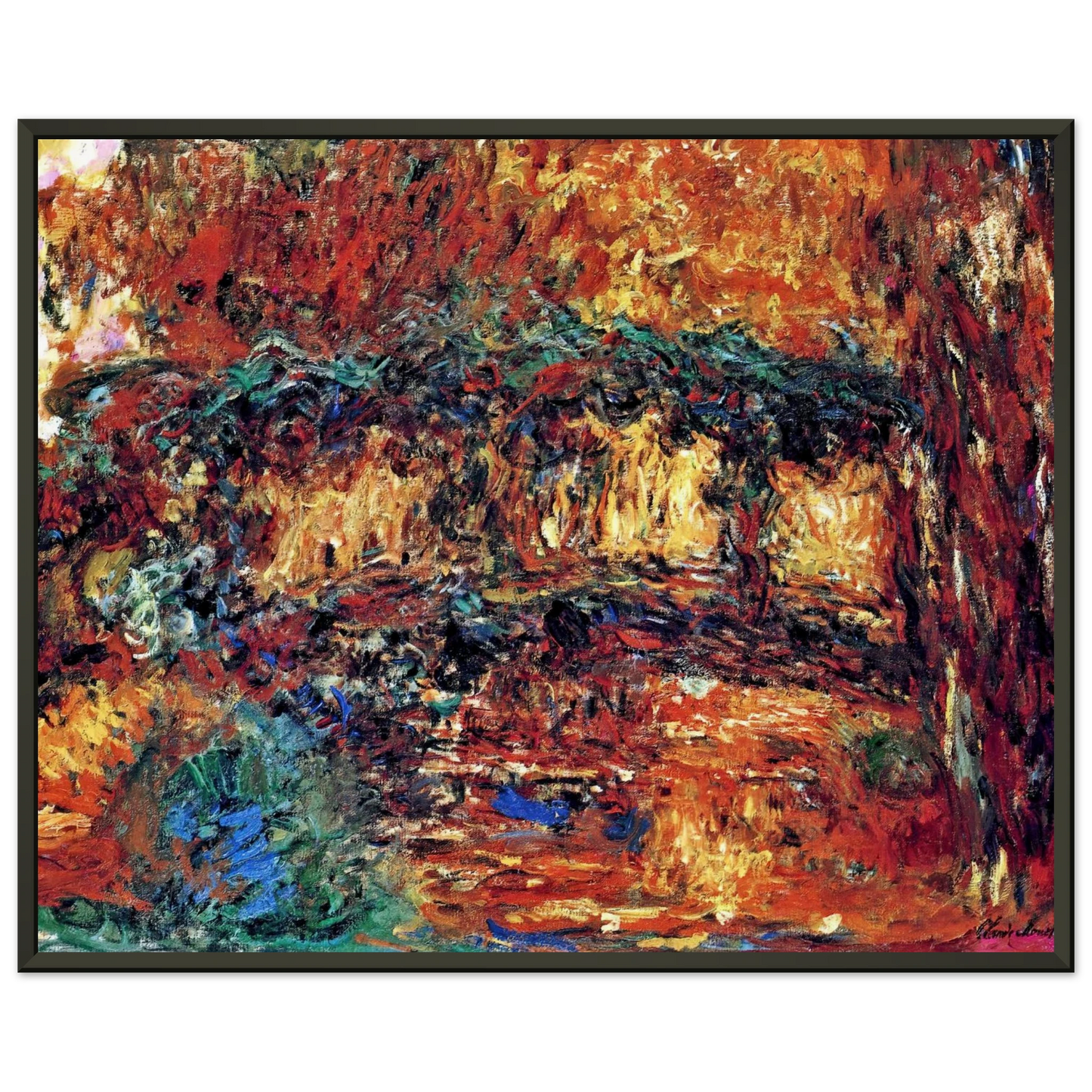 claude monet  The Japanese Bridge 7 Framed Art Print  - Aluminum Frame - 40x50 cm / 16x20 inches