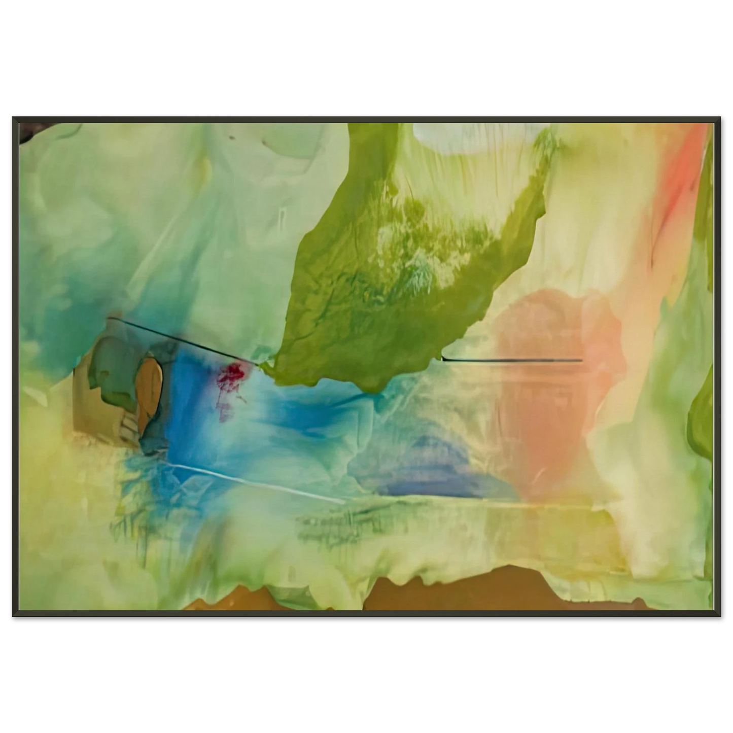 Helen Frankenthaler  Hint from Bassano 1973 Framed Art Print  - Aluminum Frame - 21x29.7 cm / 8x12"