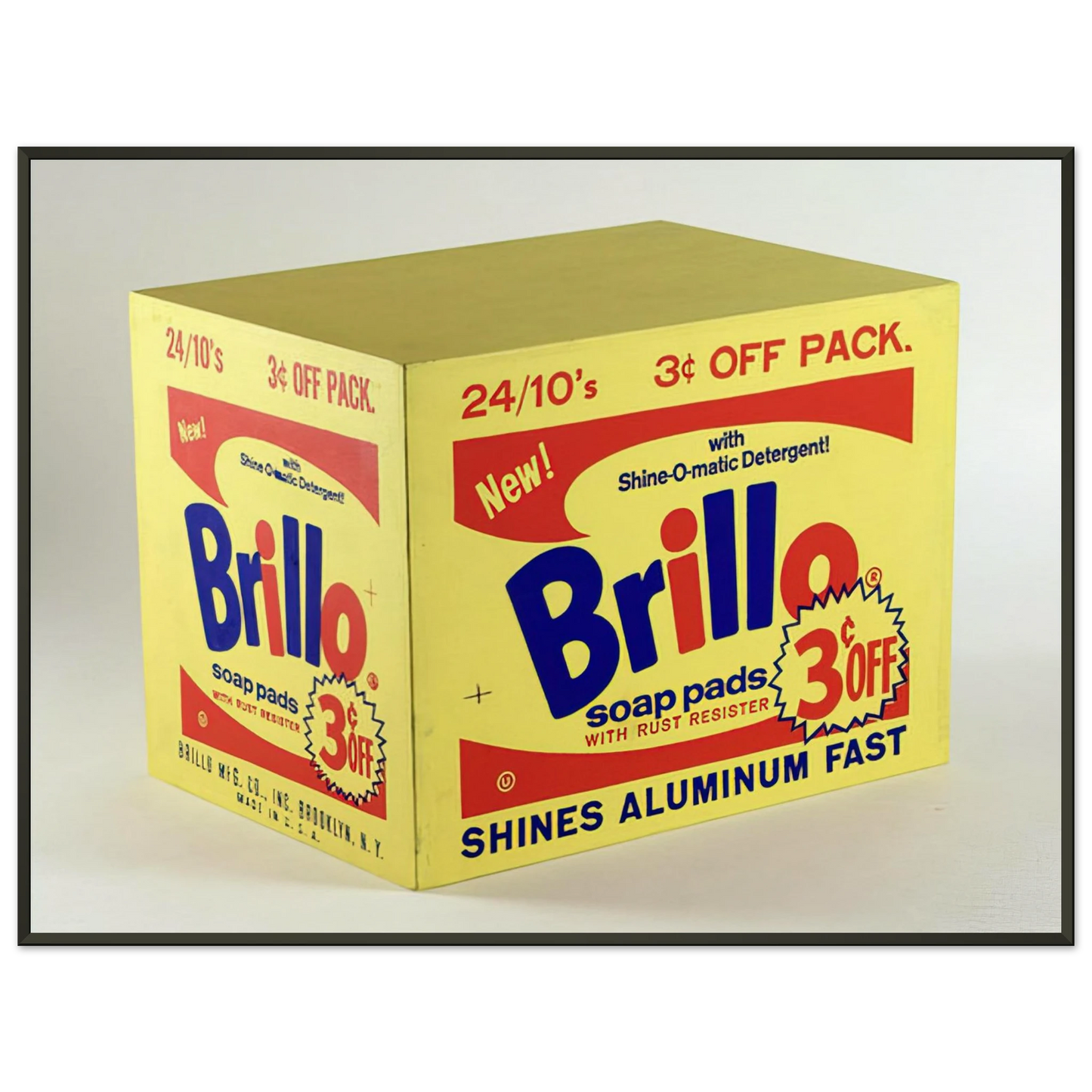 Andy Warhol Brillo Box 3c Off Framed Art Print - Aluminum Frame - 70x100 cm / 28x40 inches