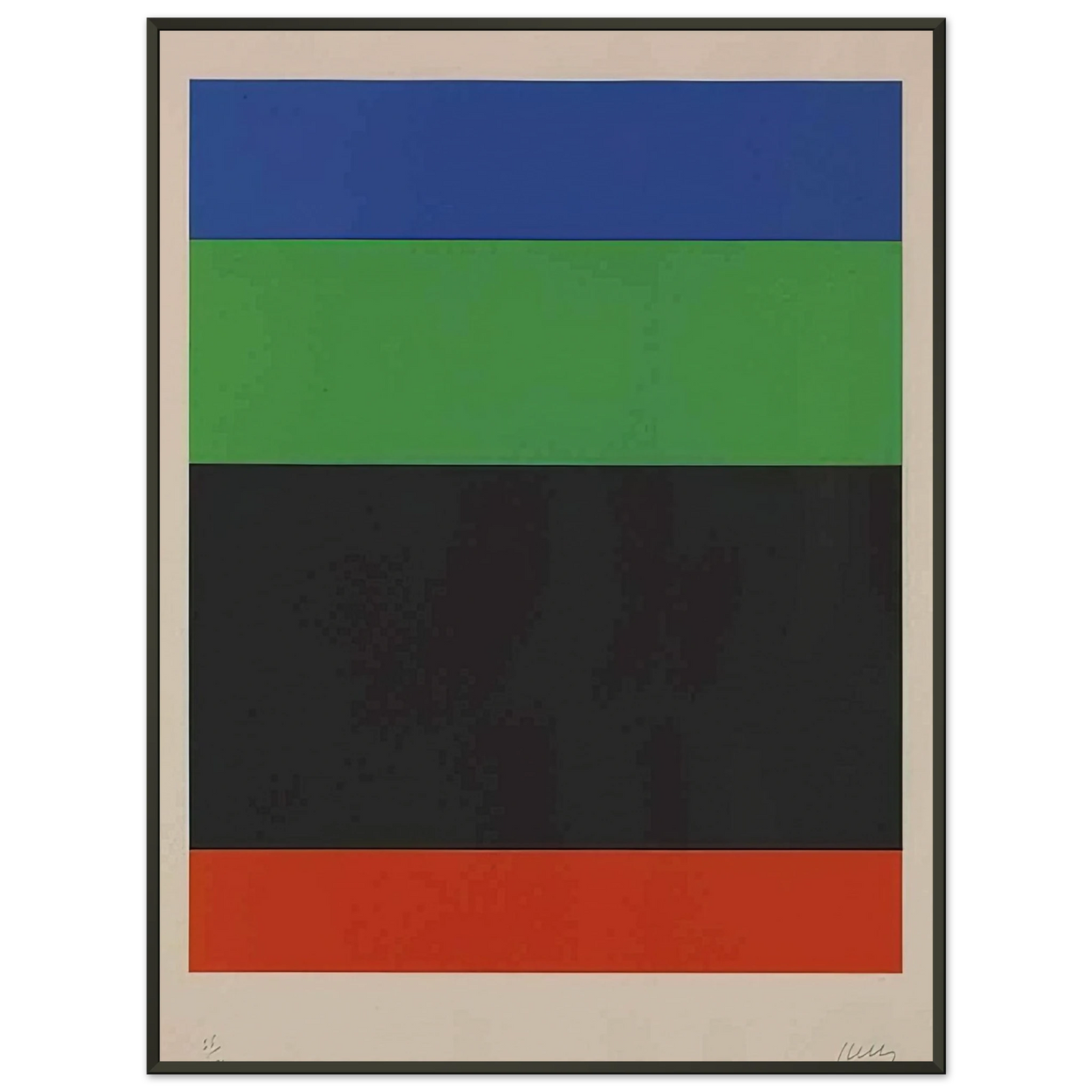 Ellsworth Kelly BlueGreenBlackRed Framed Art Print - Aluminum Frame - 40x50 cm / 16x20 inches