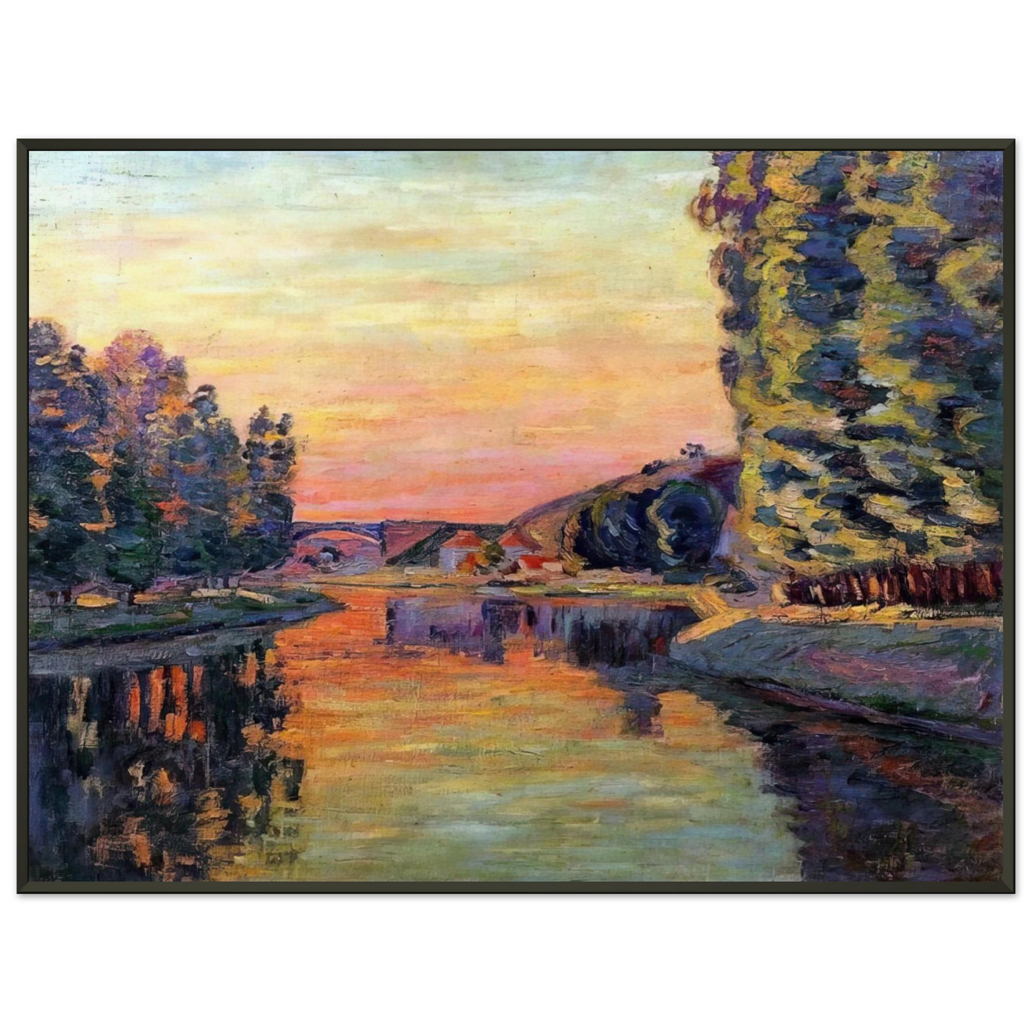 Armand Guillaumin Moret 1902 Framed Art Print - Aluminum Frame - 40x50 cm / 16x20 inches