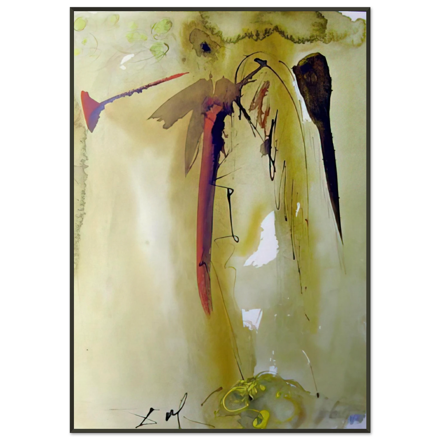 Salvador Dali VOX CLAMANTIS 1967 Framed Art Print - Aluminum Frame - 21x29.7 cm / 8x12"