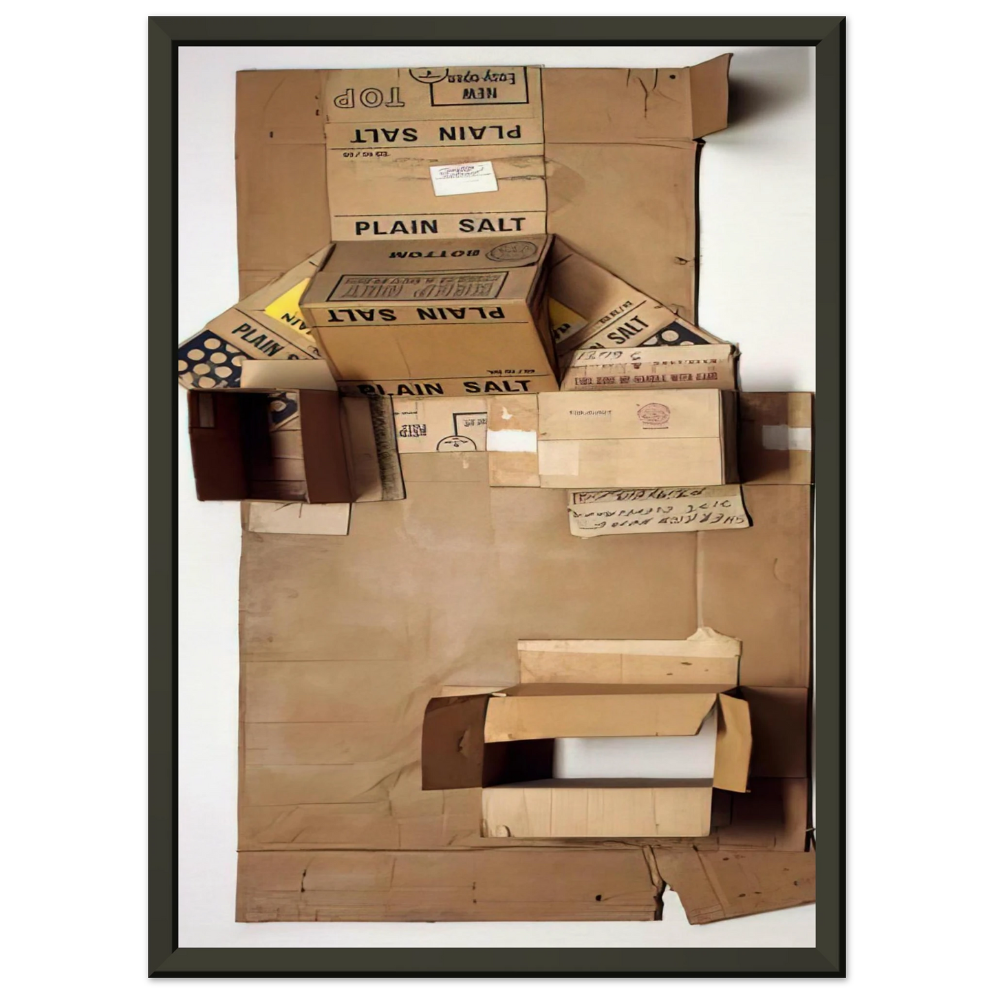 Robert Rauschenberg PLAIN SALT CARDBOARD 1971 Framed Art Print - Aluminum Frame - 40x50 cm / 16x20 inches