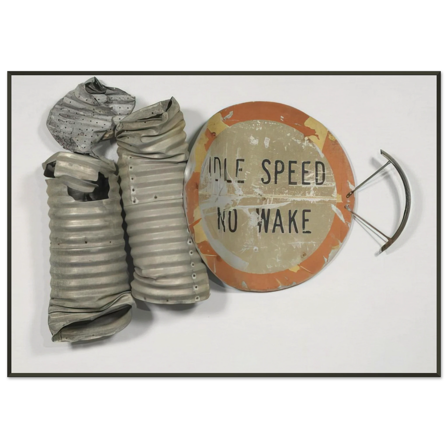 Robert Rauschenberg NO WAKE GLUT 1986 Framed Art Print - Aluminum Frame - 21x29.7 cm / 8x12"