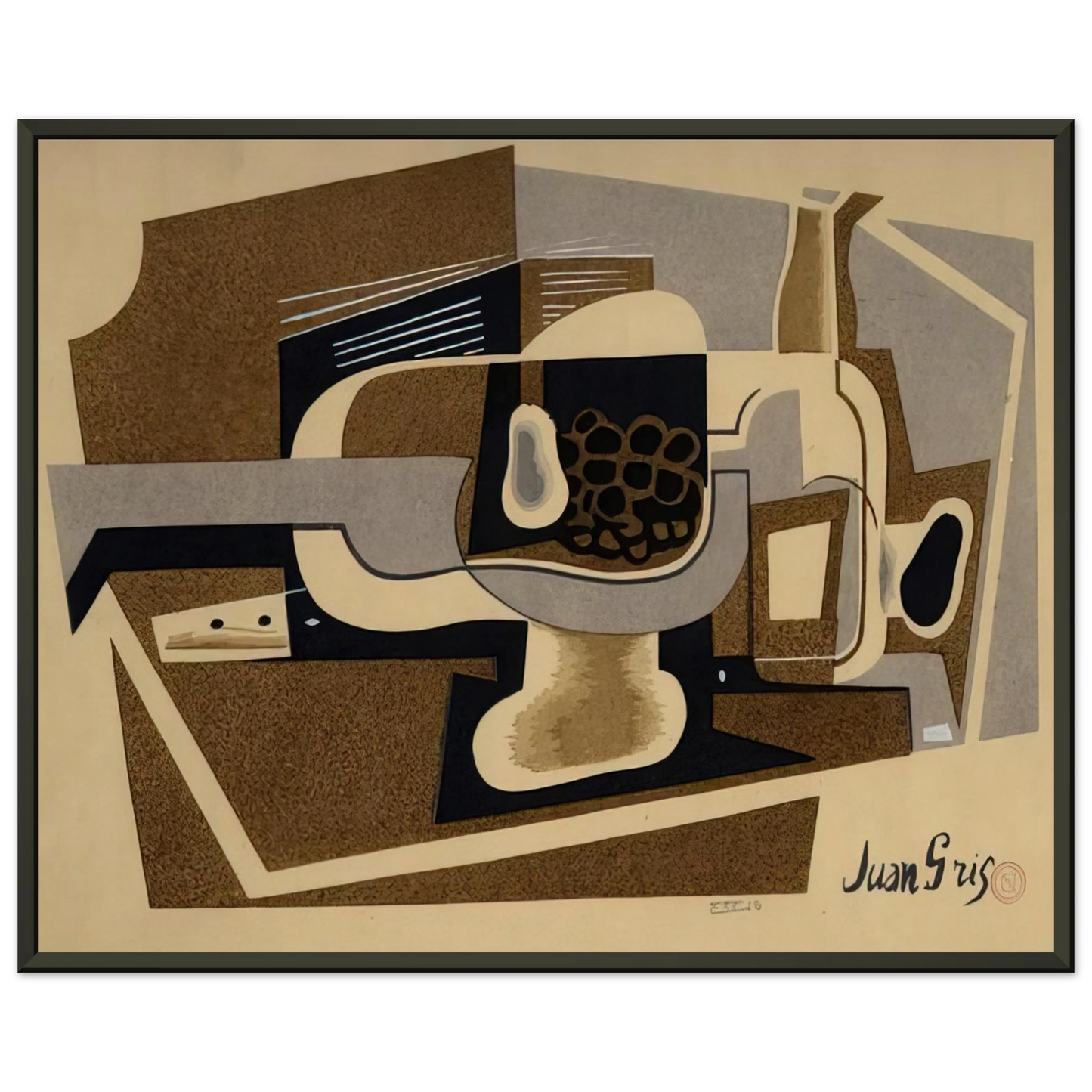 Juan Gris  STILL LIFE 1922 Framed Art Print  - Aluminum Frame - 40x50 cm / 16x20 inches