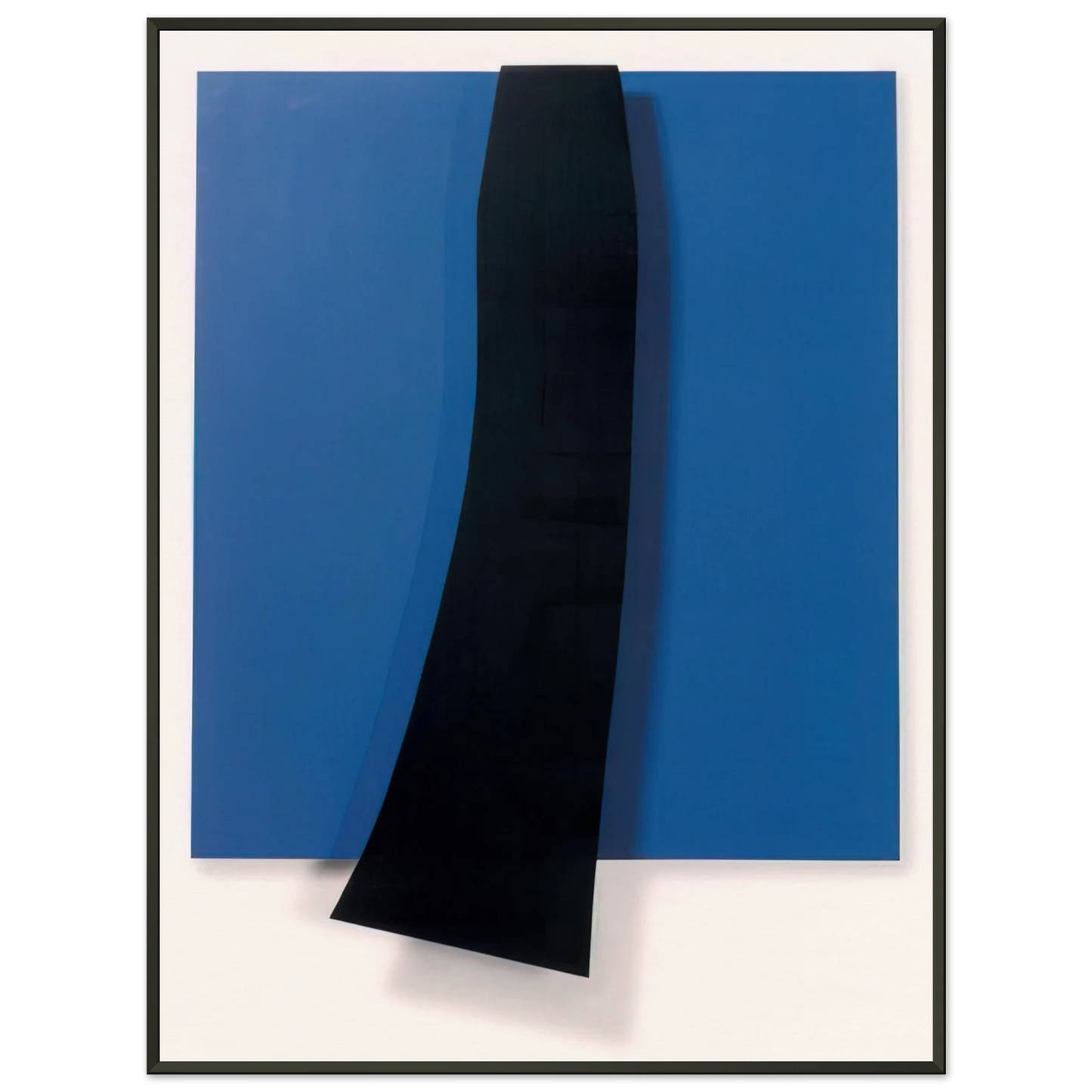 Ellsworth Kelly Black over Blue Framed Art Print - Aluminum Frame - 60x80 cm / 24x32 inches