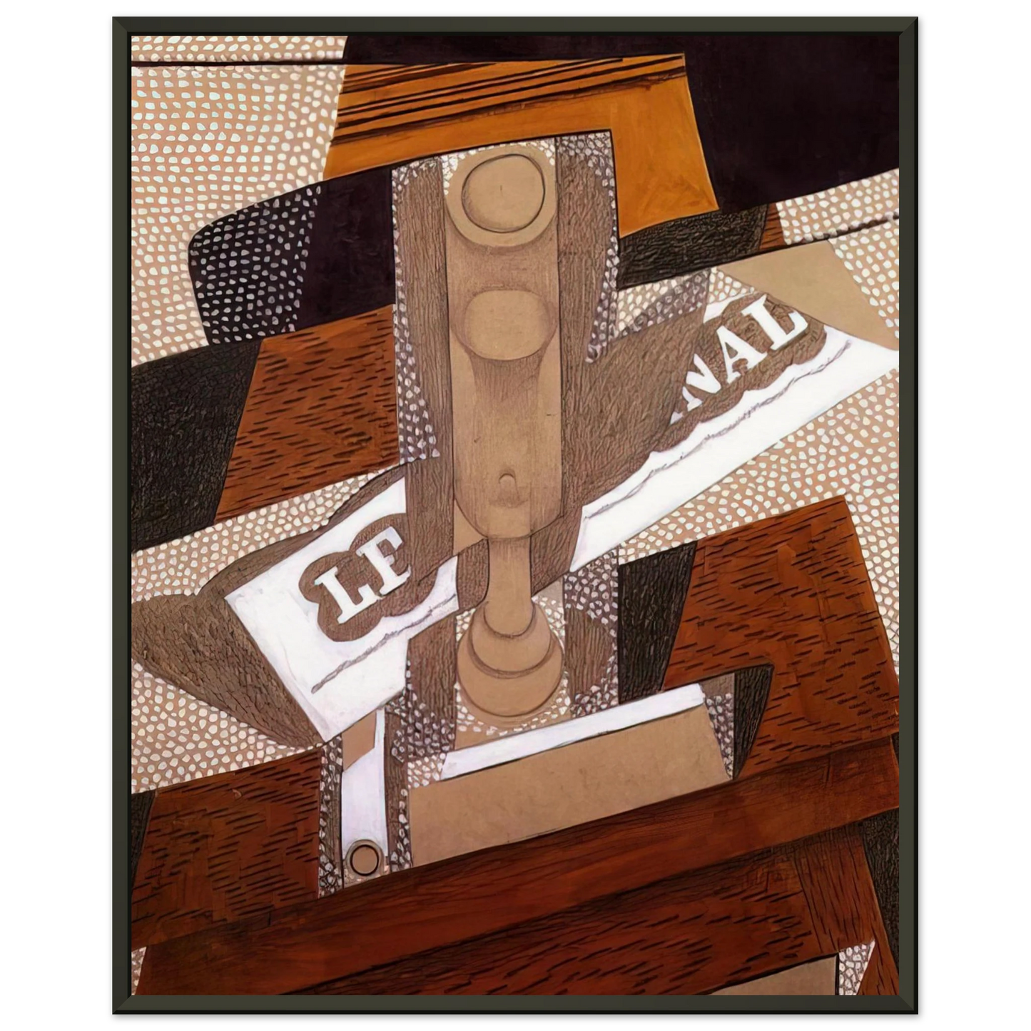 Juan Gris THE PIPE 1916 Framed Art Print - Aluminum Frame - 70x100 cm / 28x40 inches