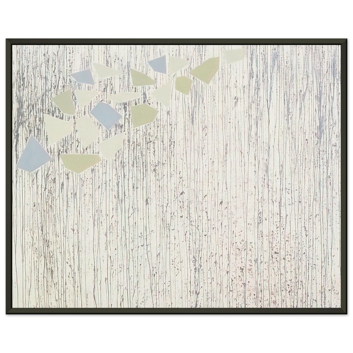 Robert Goodnough Pale colors on runs Abstract Expressionism Framed Art Print - Aluminum Frame - 40x50 cm / 16x20 inches