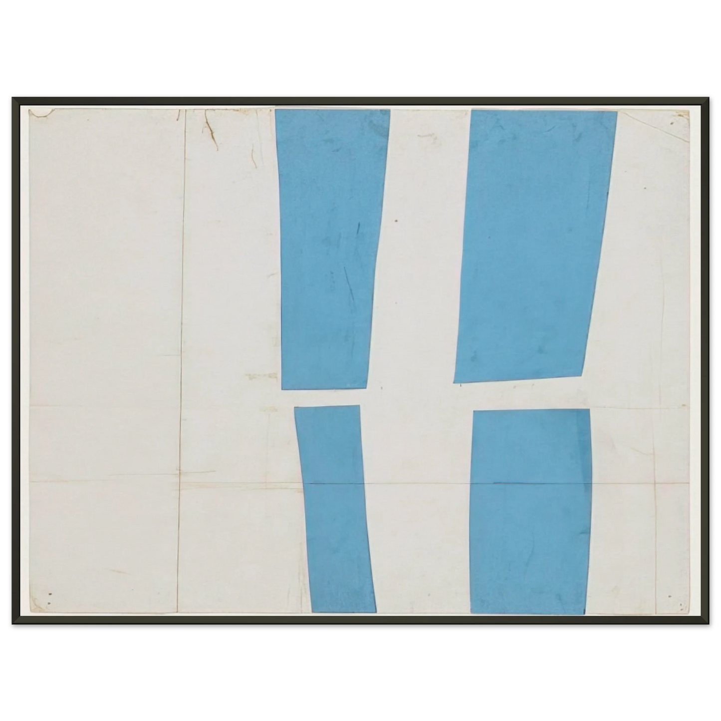 Ellsworth Kelly Blue and White Framed Art Print - Aluminum Frame - 70x100 cm / 28x40 inches