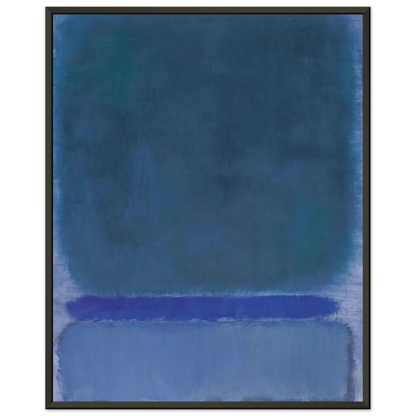 Mark Rothko Untitled Green on Blue 1968 Framed Art Print - Aluminum Frame - 60x80 cm / 24x32 inches