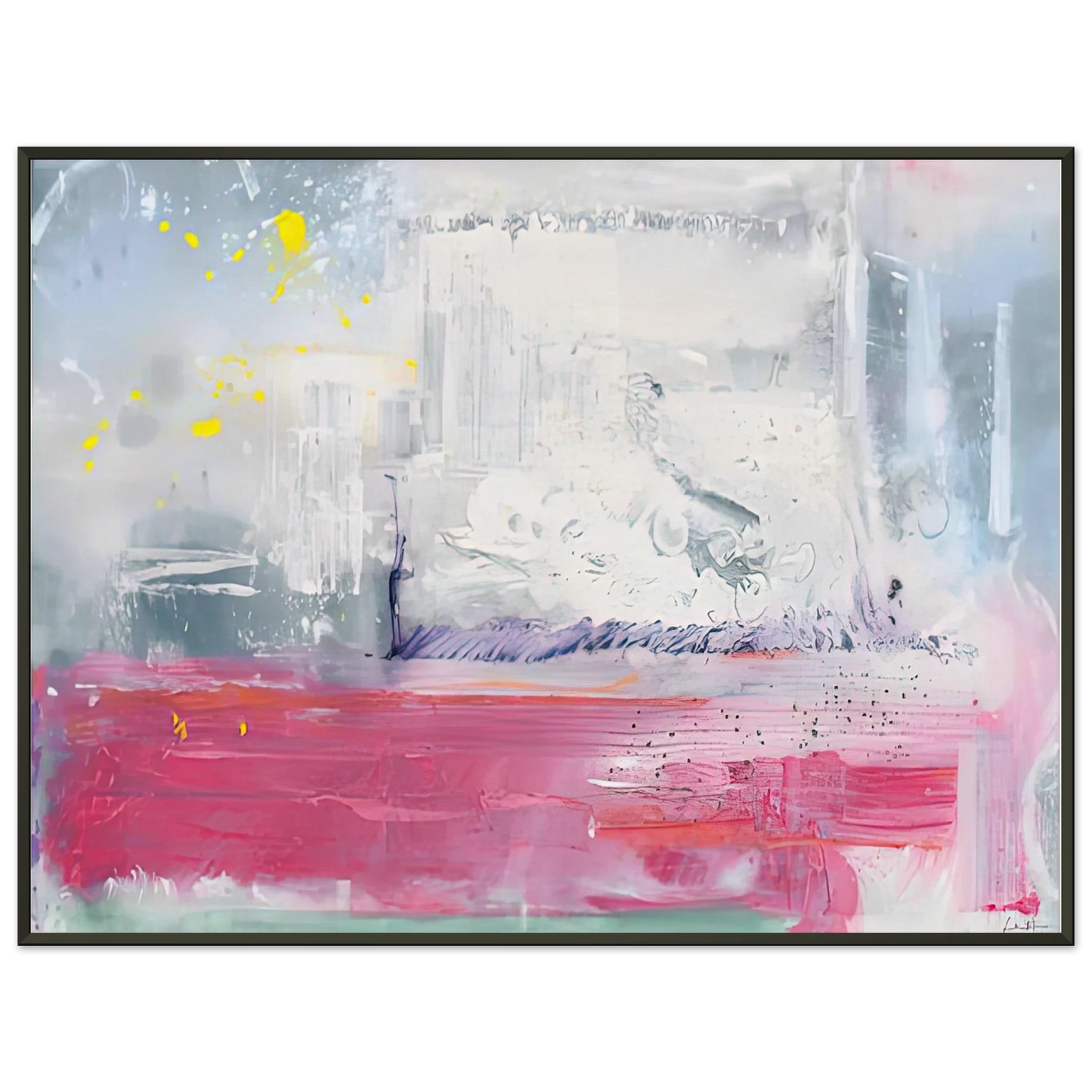 Helen Frankenthaler Hot Ice 1990 Framed Art Print - Aluminum Frame - 60x80 cm / 24x32 inches
