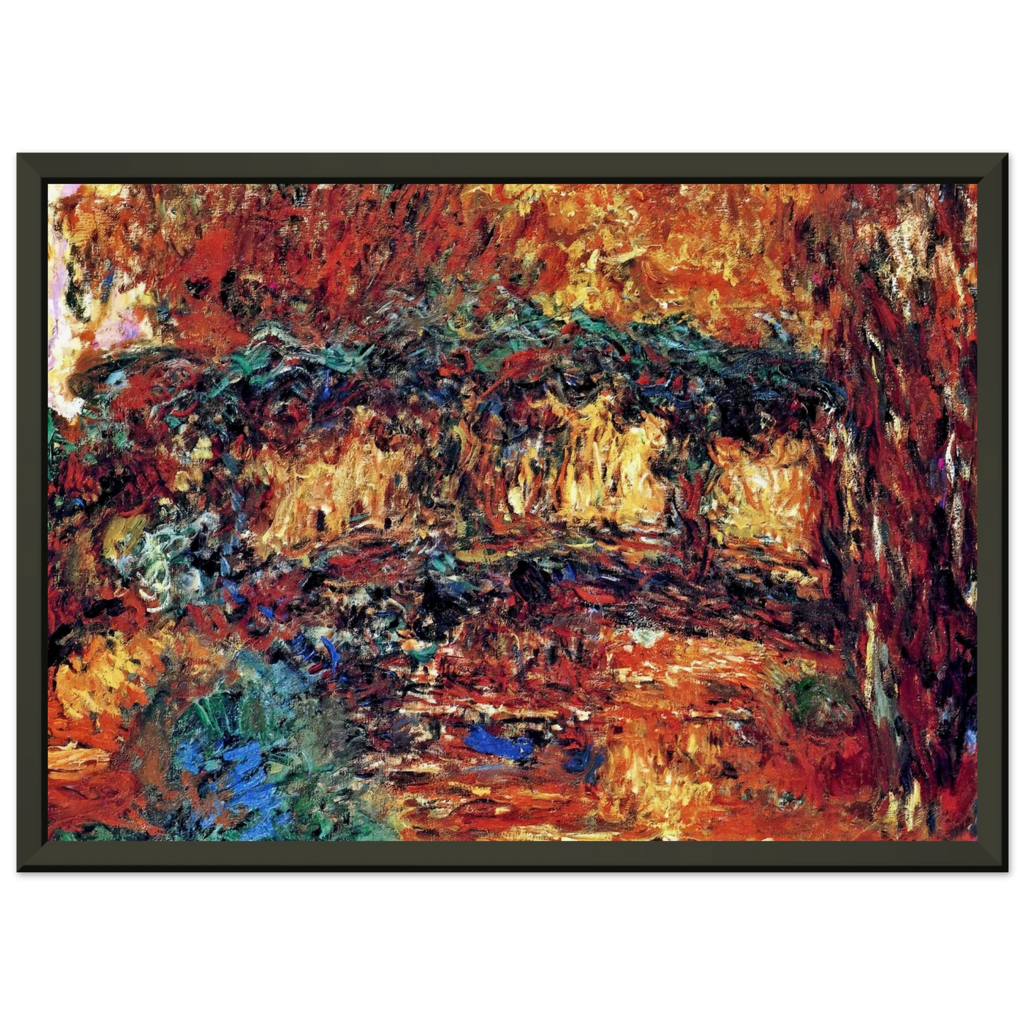 claude monet  The Japanese Bridge 7 Framed Art Print  - Aluminum Frame - 60x80 cm / 24x32 inches