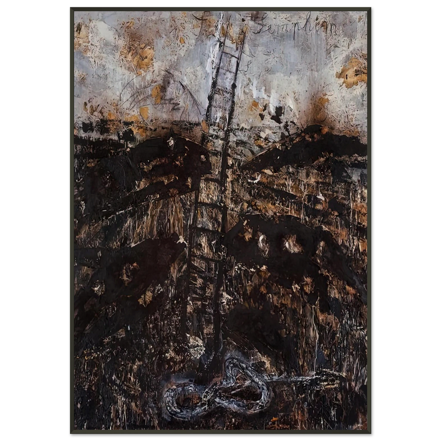 Anselm Kiefer SERAPHIM 1984 Framed Art Print - Aluminum Frame - 21x29.7 cm / 8x12"