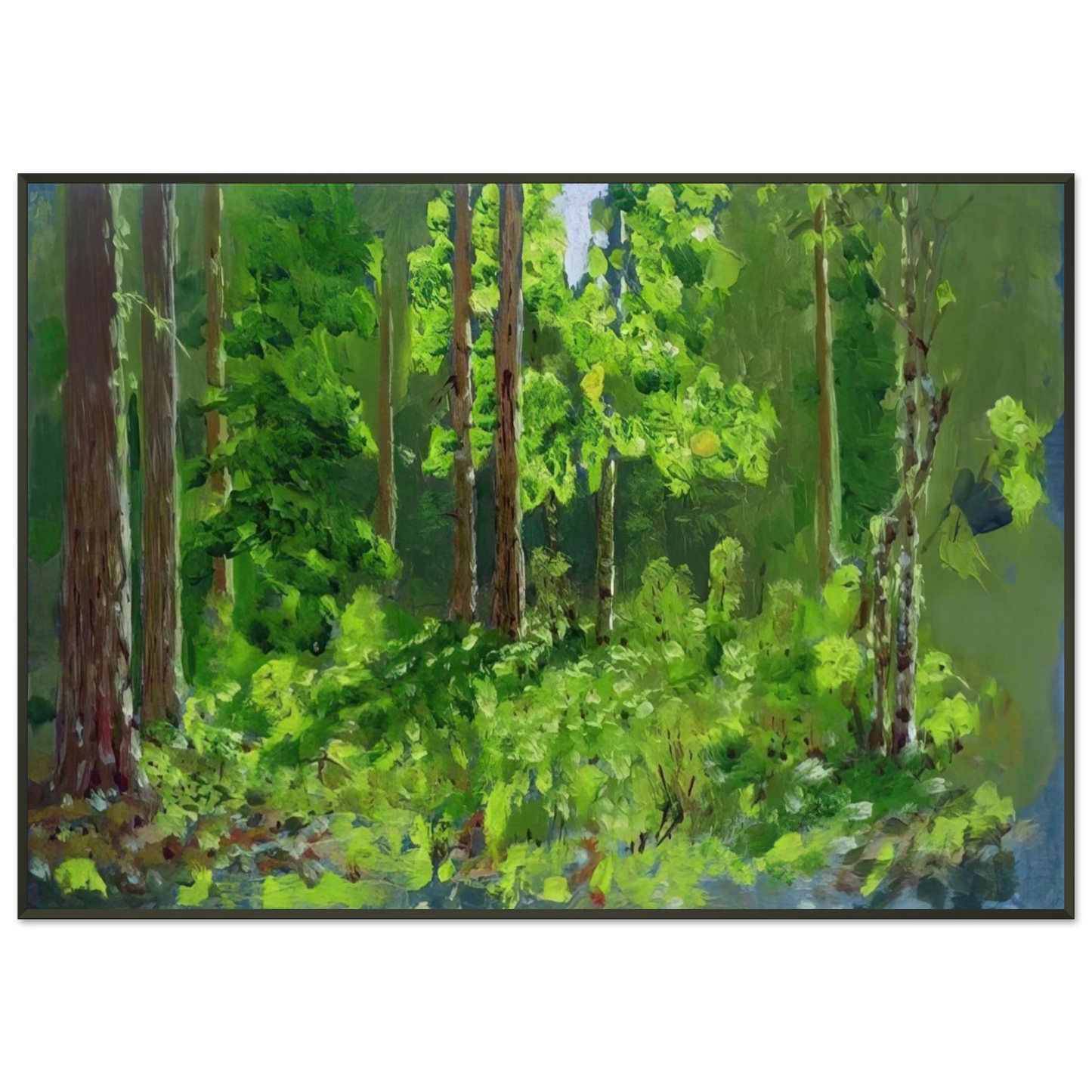 Arkhyp Kuindzhi Forest Framed Art Print - Aluminum Frame - 21x29.7 cm / 8x12"