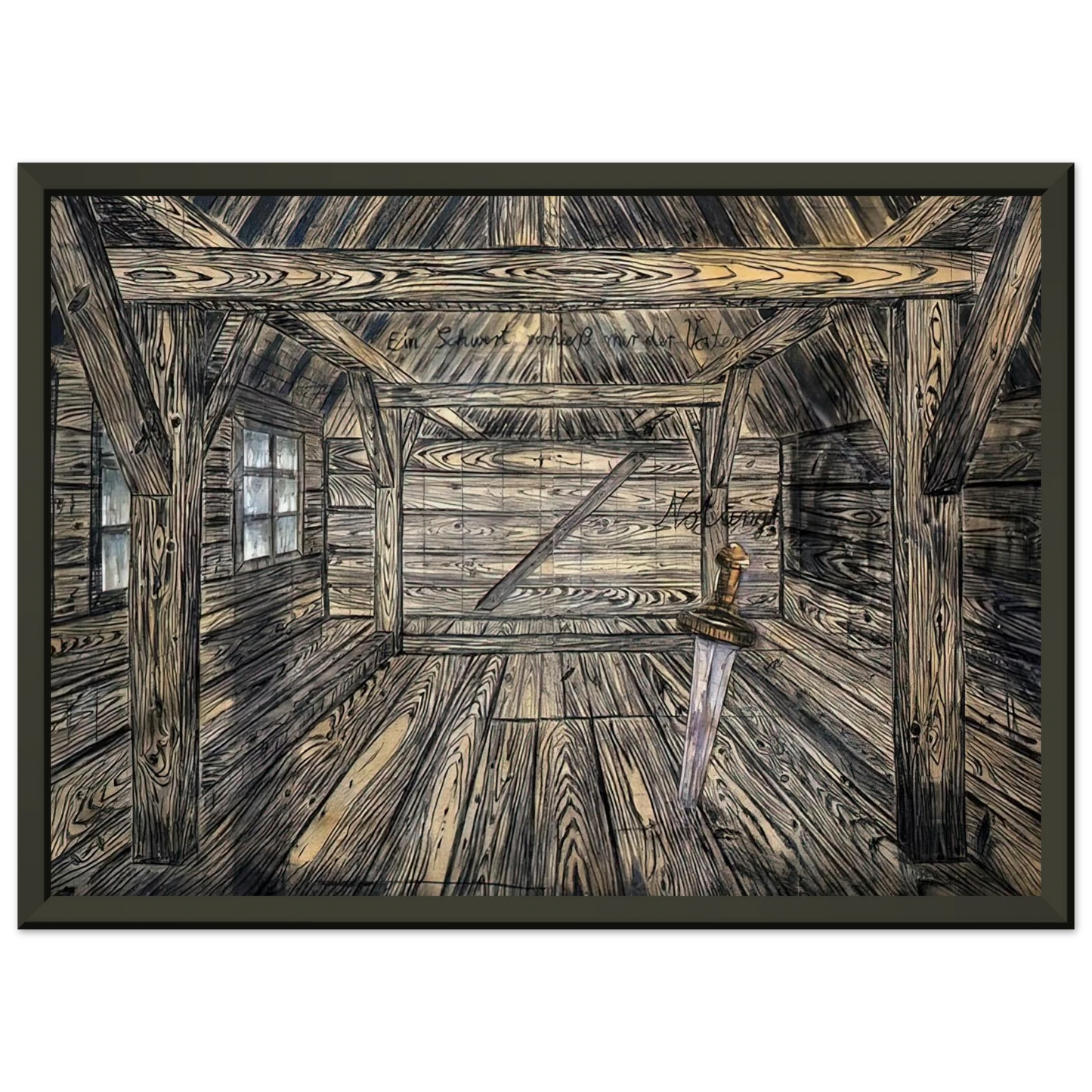Anselm Kiefer NOTHUNG 1973 Framed Art Print - Aluminum Frame - 70x100 cm / 28x40 inches