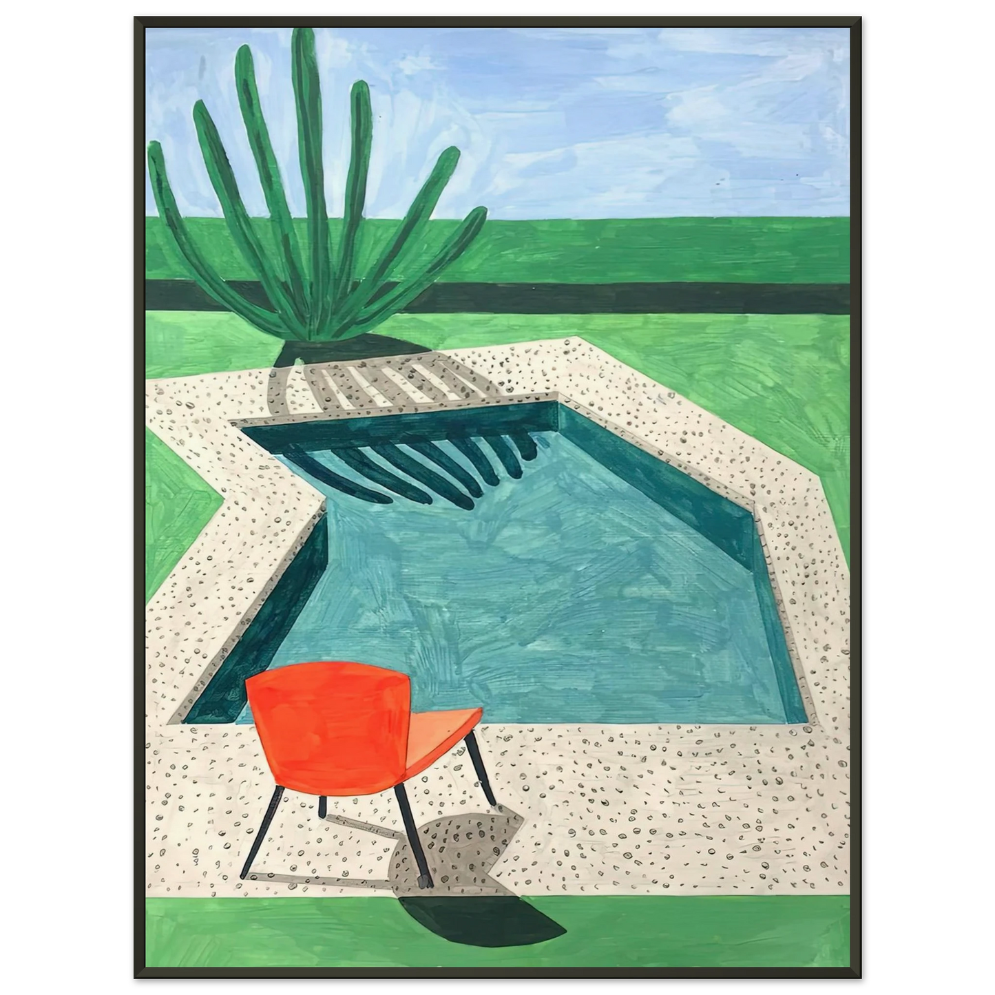 David Hockney David Hockney Framed Art Print - Aluminum Frame - 70x100 cm / 28x40 inches