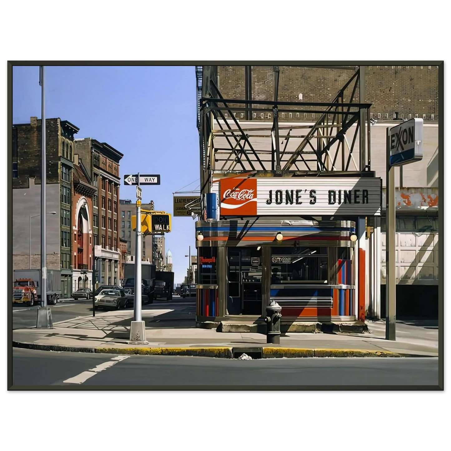 Richard Estes JONES DINER 1979 Framed Art Print - Aluminum Frame - 70x100 cm / 28x40 inches