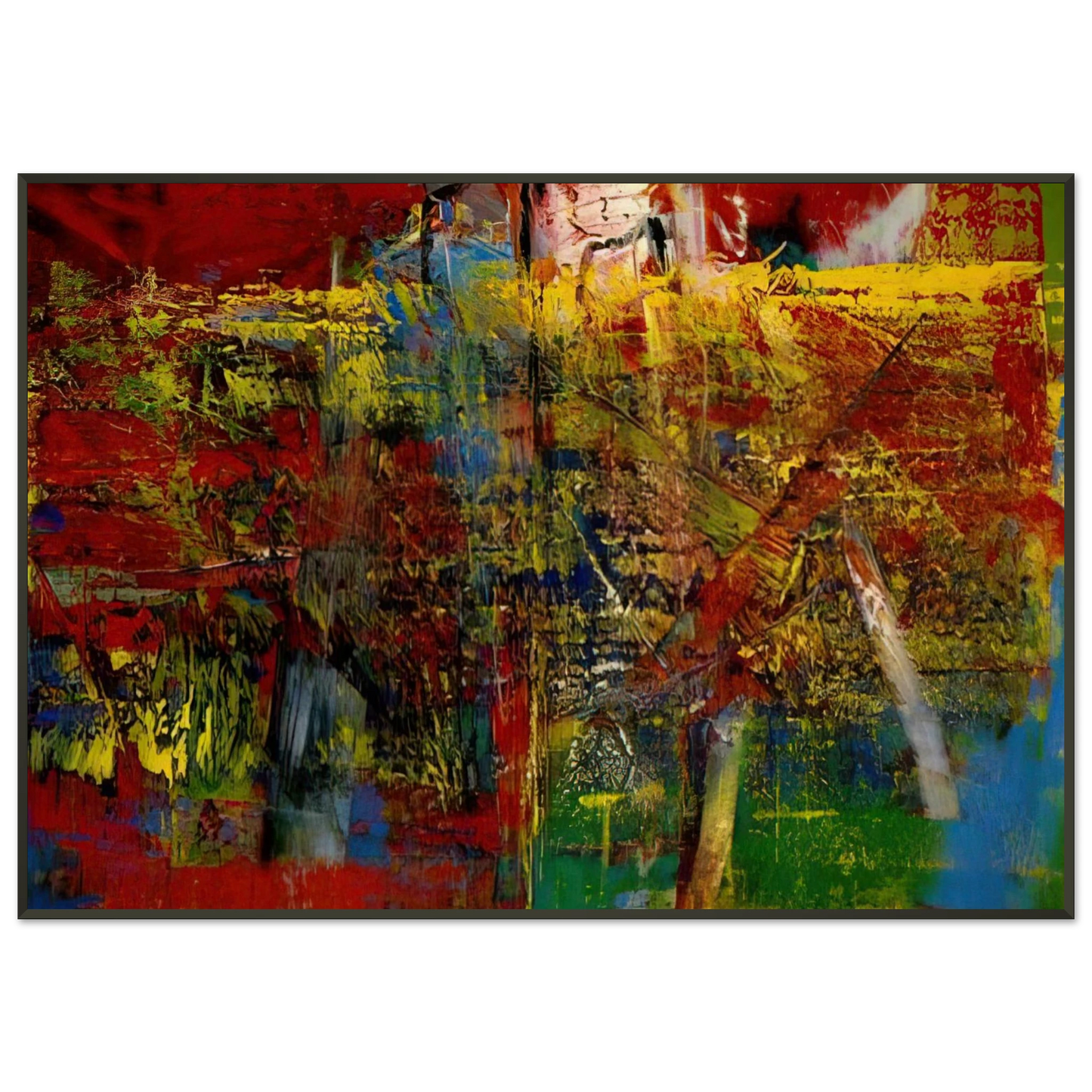 Gerhard Richter MEDIATION Framed Art Print - Aluminum Frame - 21x29.7 cm / 8x12"