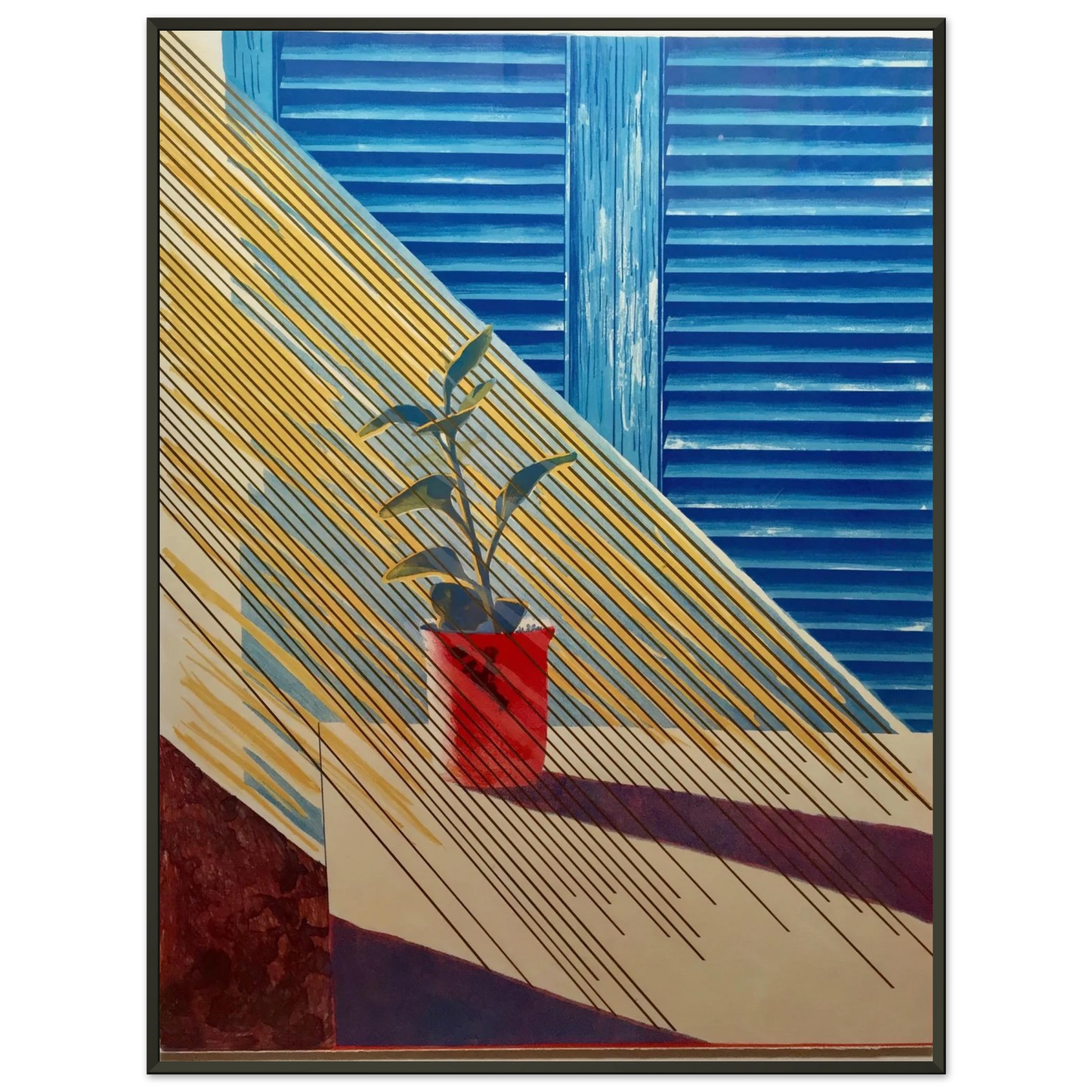 David Hockney David Hockney Framed Art Print - Aluminum Frame - 60x80 cm / 24x32 inches