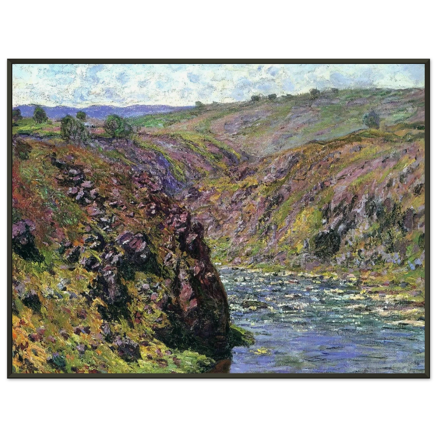 claude monet Valley of the Creuse Sunlight Effect Framed Art Print - Aluminum Frame - 40x50 cm / 16x20 inches