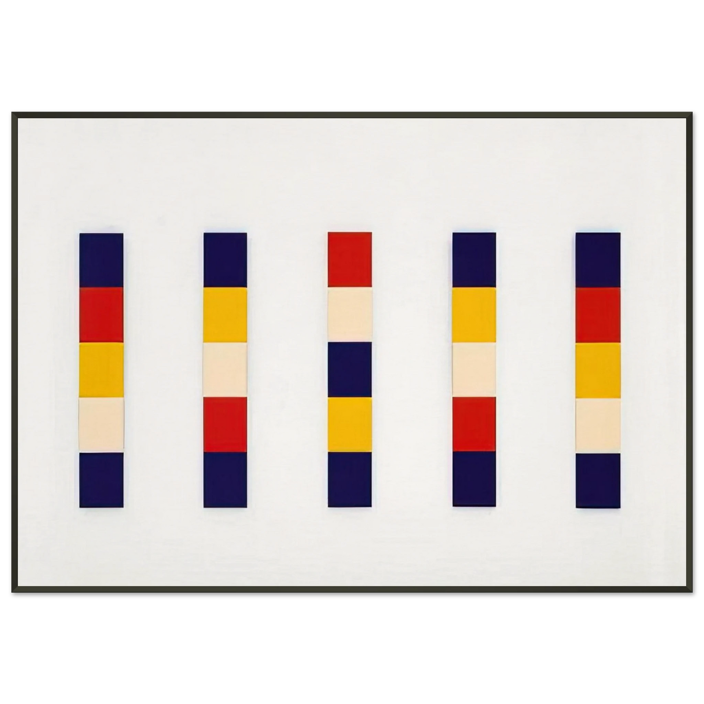 Ellsworth Kelly Red Yellow Blue White Framed Art Print - Aluminum Frame - 21x29.7 cm / 8x12"