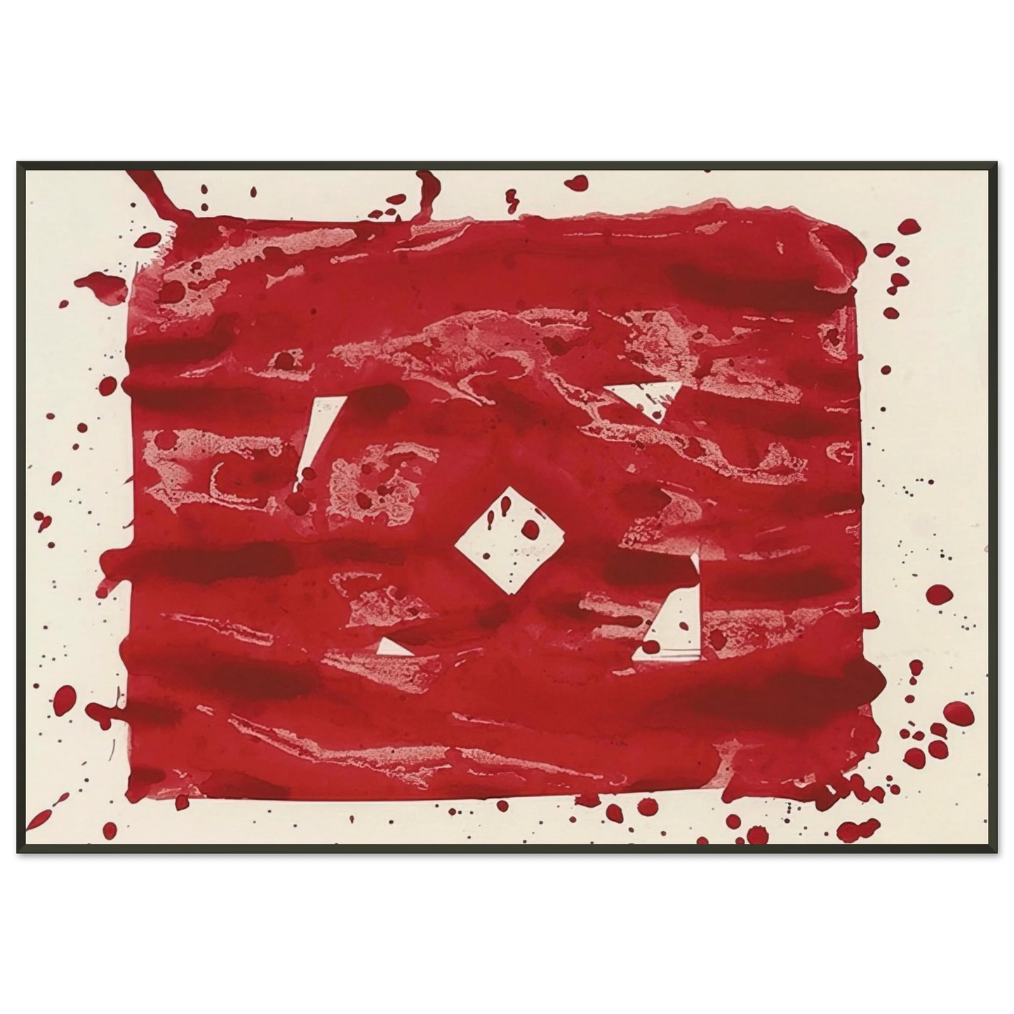 Sam Francis Untitled SF78235 Framed Art Print - Aluminum Frame - 21x29.7 cm / 8x12"
