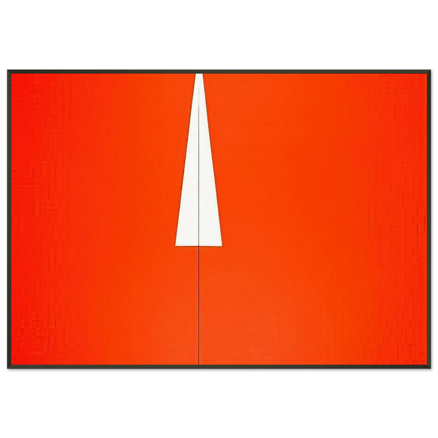 Carmen Herrera Red with White Triangle 1961 Framed Art Print - Aluminum Frame - 21x29.7 cm / 8x12"