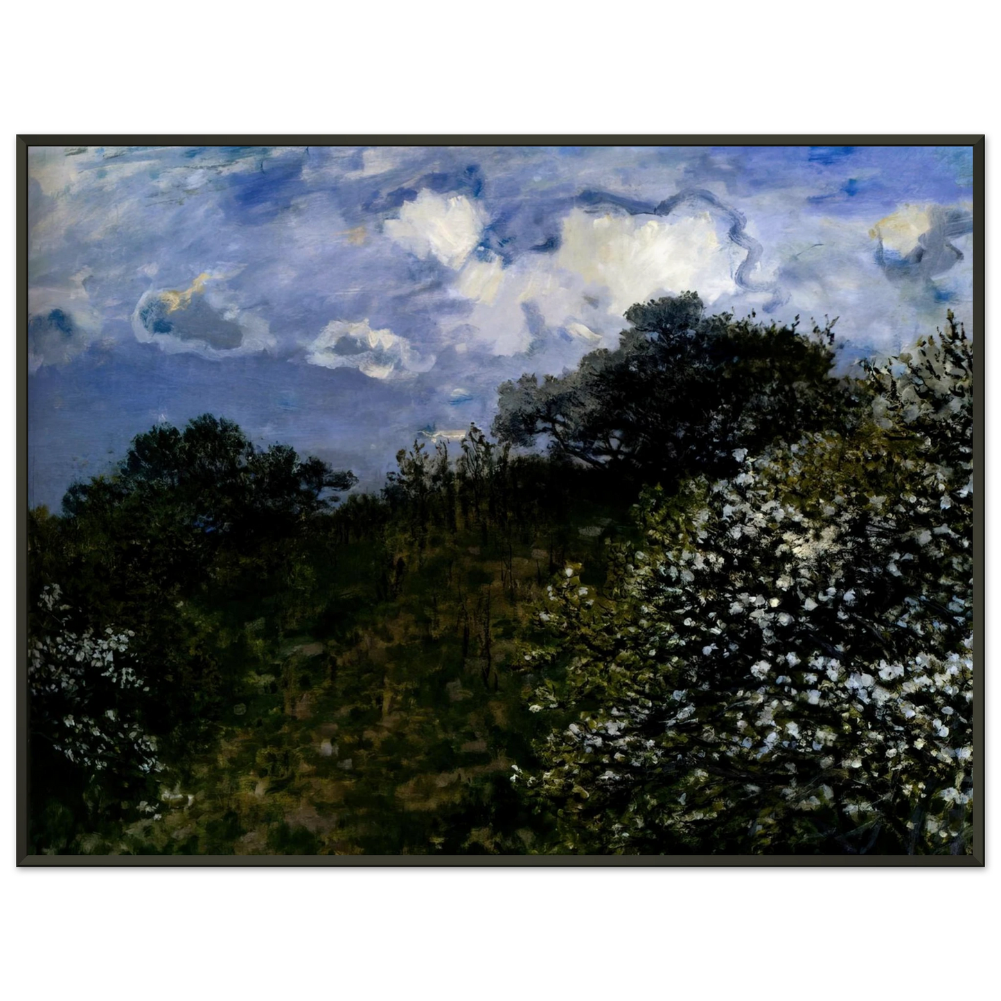 claude monet Spring Framed Art Print - Aluminum Frame - 40x50 cm / 16x20 inches