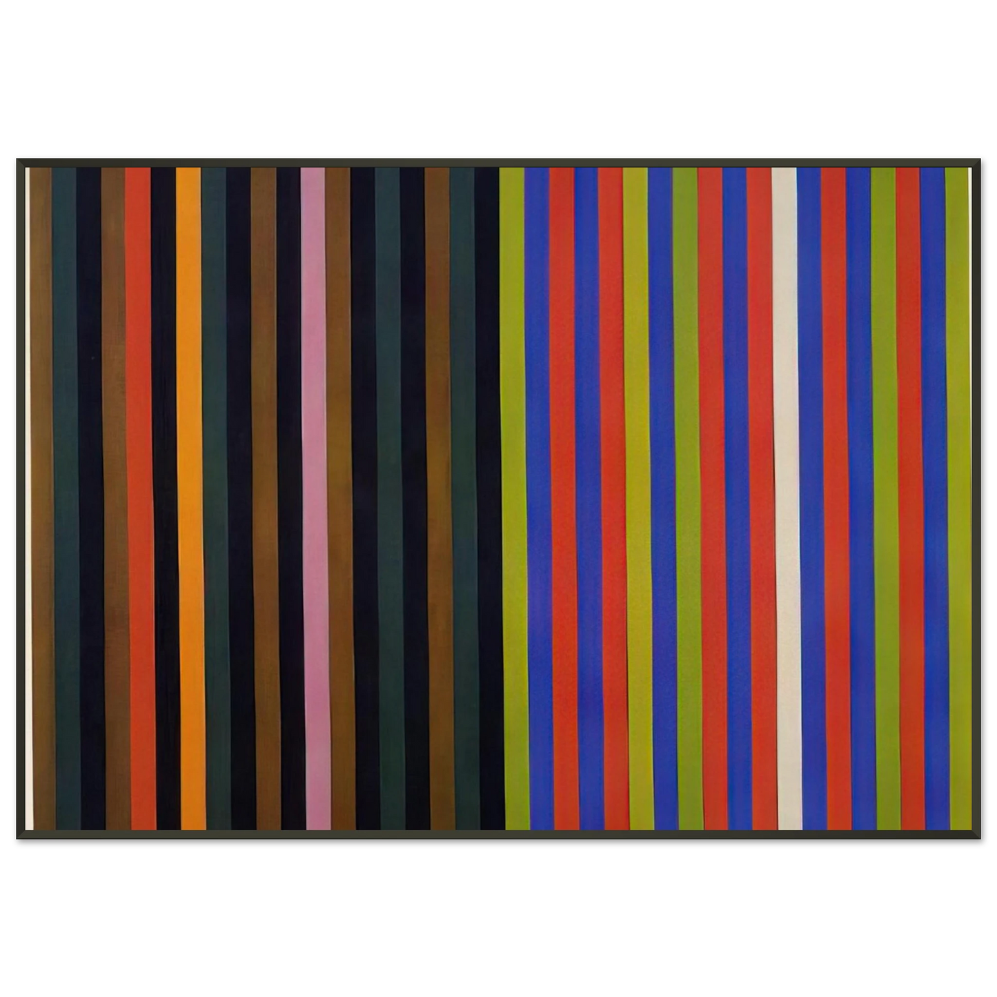 Gene Davis Yankee Doodle 1966 Framed Art Print - Aluminum Frame - 21x29.7 cm / 8x12"
