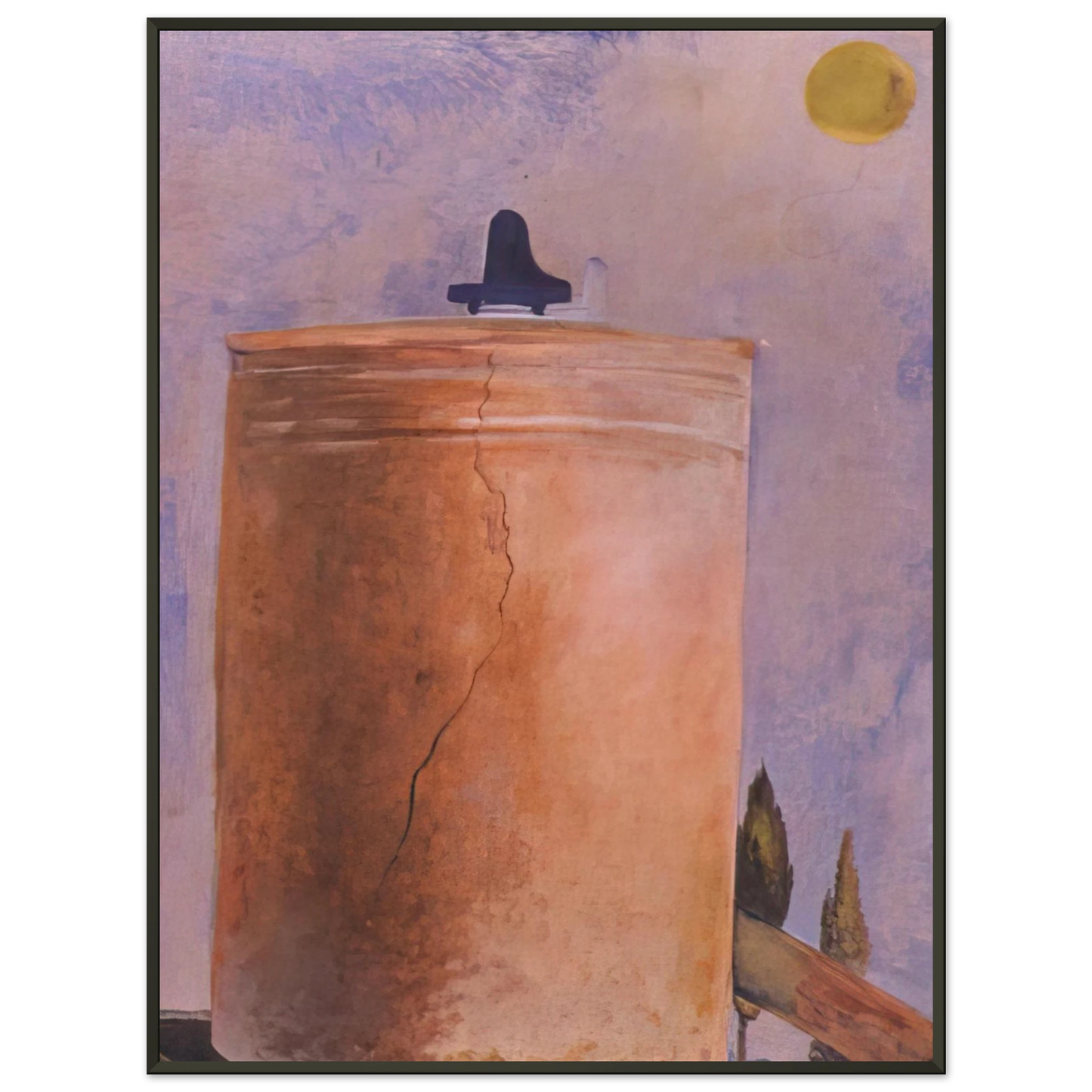 Salvador Dali TOWER Framed Art Print - Aluminum Frame - 60x80 cm / 24x32 inches