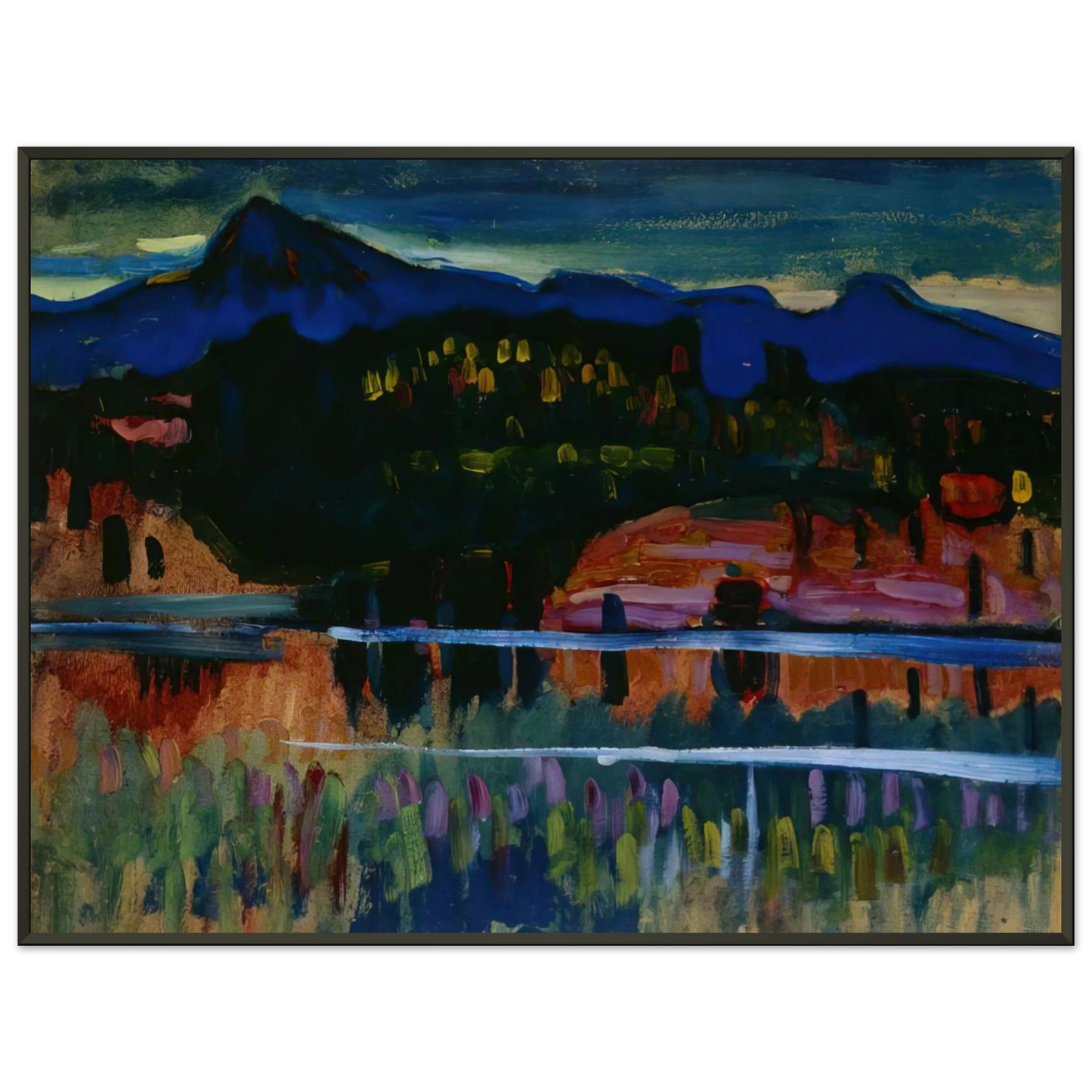 Wassily Kandinsky  MURNAU AM STAFFELSEE 1908 Framed Art Print  - Aluminum Frame - 40x50 cm / 16x20 inches