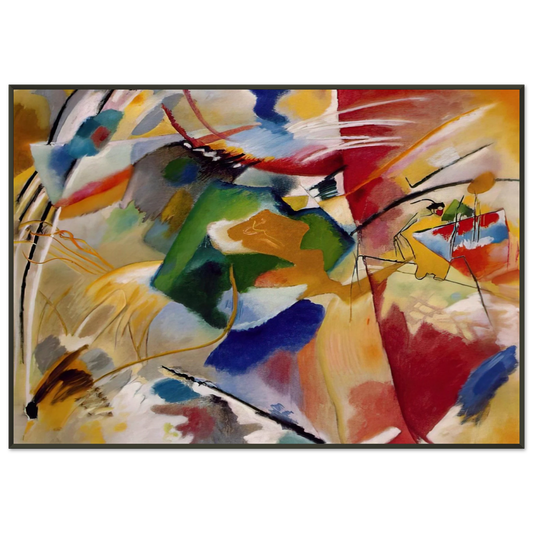 Wassily Kandinsky  PAINTING WITH GREEN CENTER 1913 Framed Art Print  - Aluminum Frame - 21x29.7 cm / 8x12"