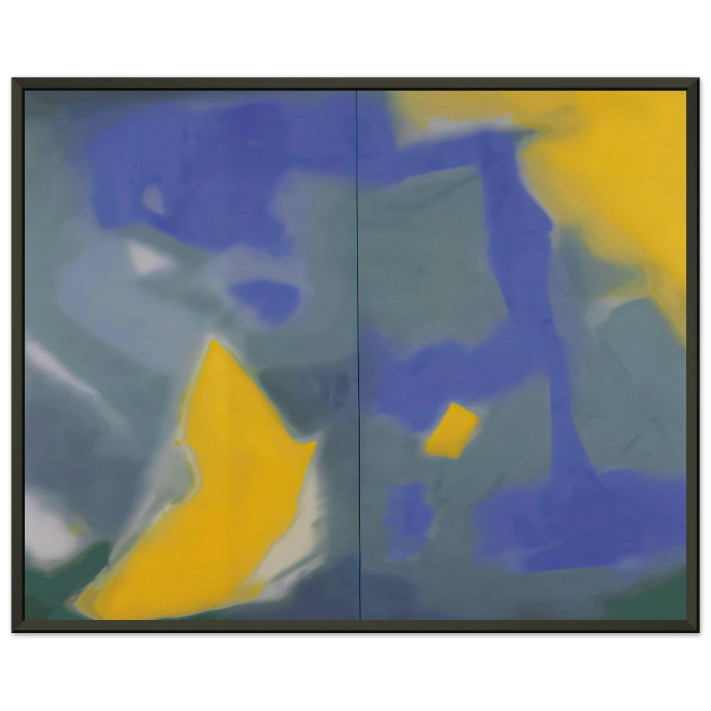 Esteban Vicente DIPTYCH 1987 Framed Art Print - Aluminum Frame - 70x100 cm / 28x40 inches