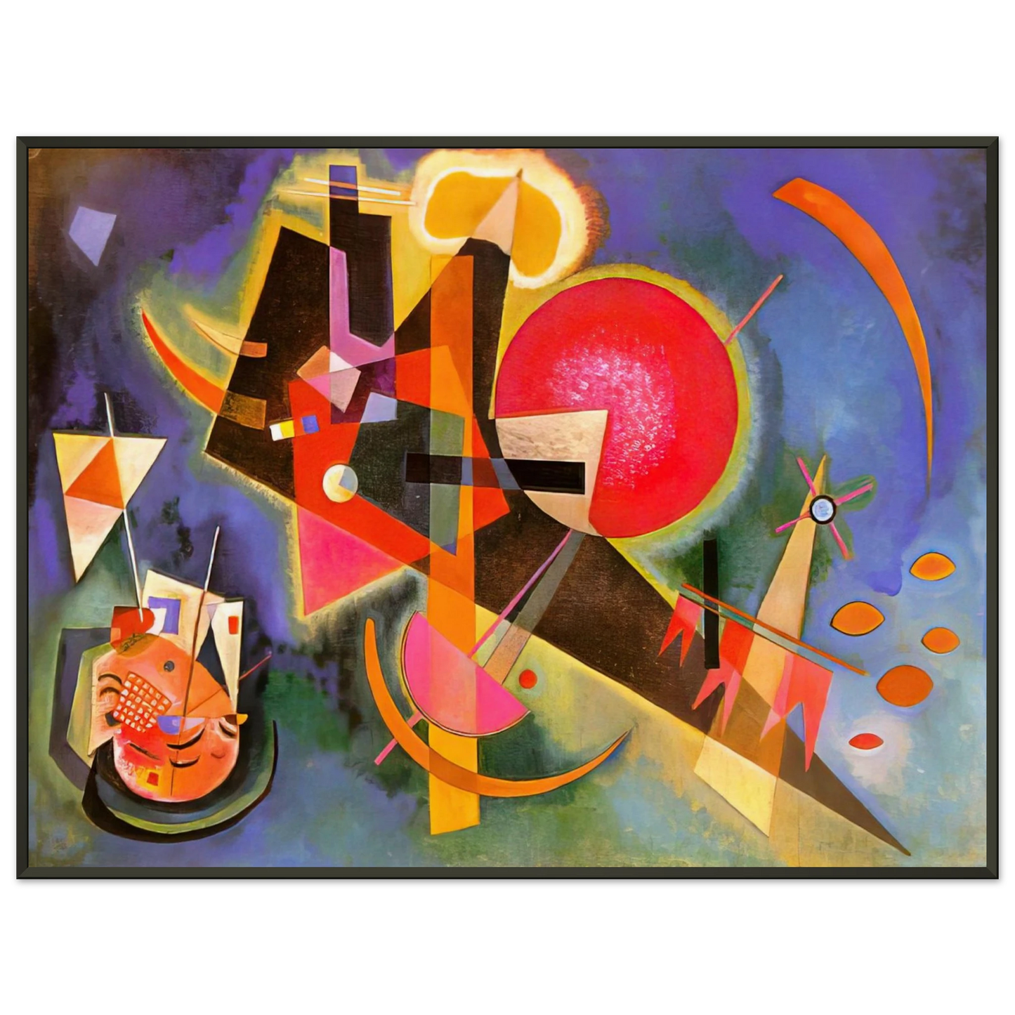 Wassily Kandinsky  IN BLUE 1925 Framed Art Print  - Aluminum Frame - 70x100 cm / 28x40 inches