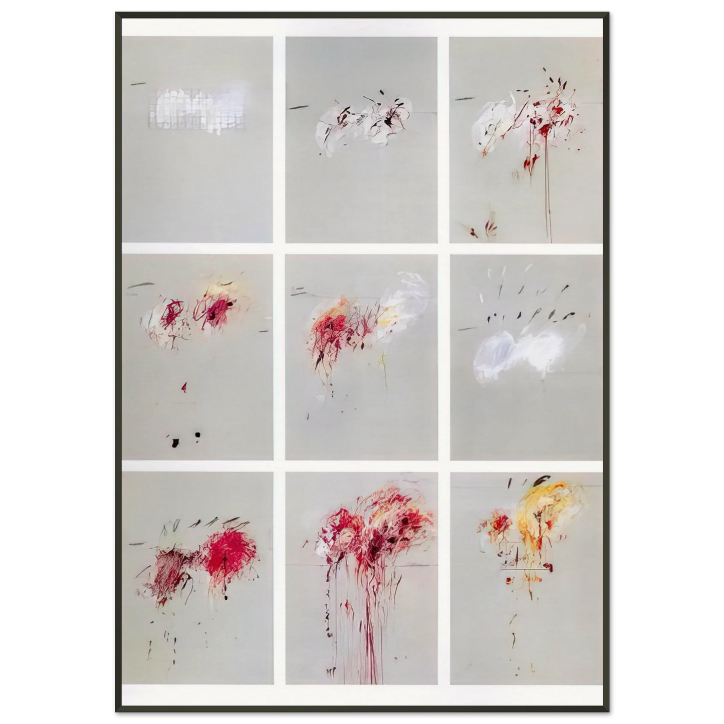 Cy Twombly Nine Discourses on Commodus Framed Art Print - Aluminum Frame - 21x29.7 cm / 8x12"
