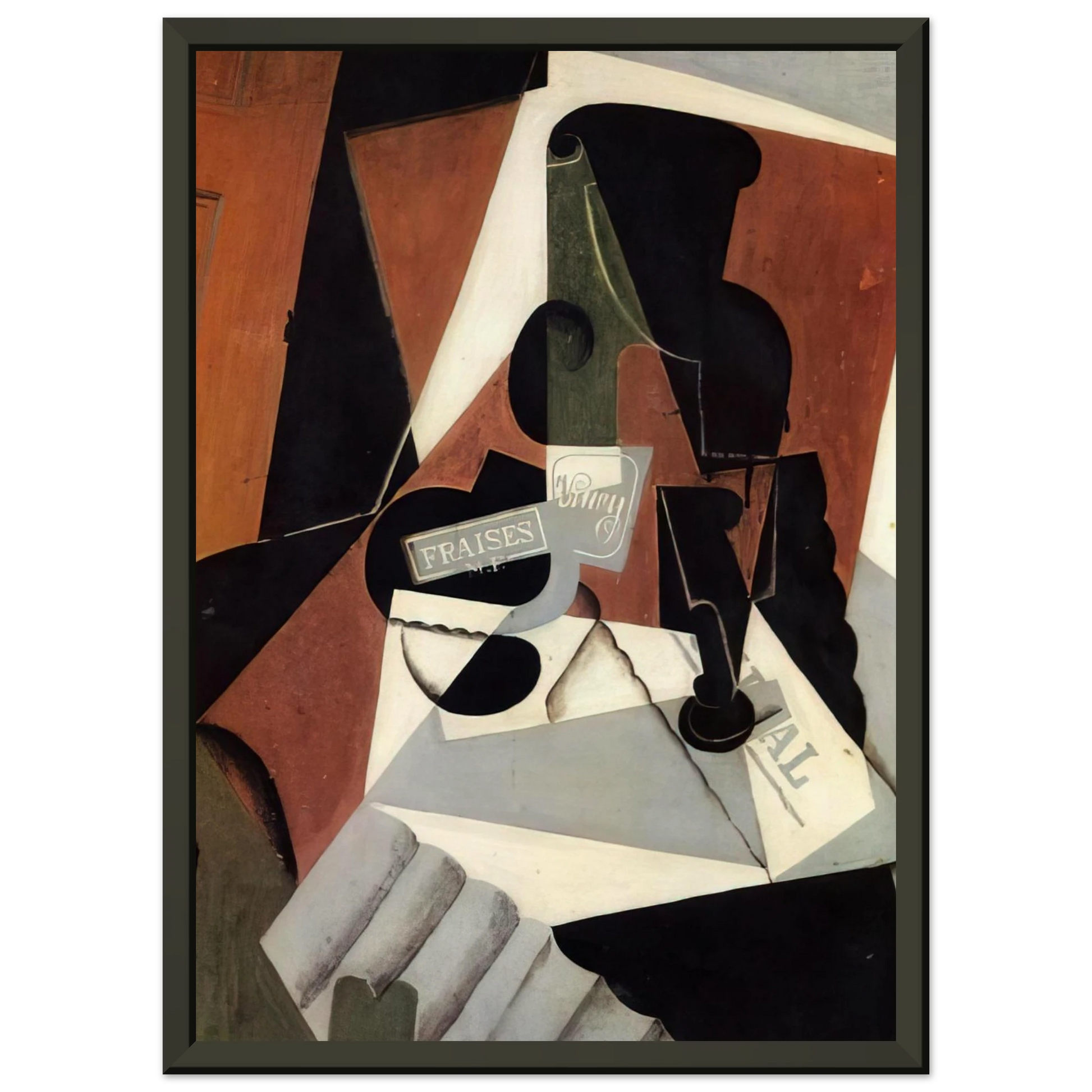 Juan Gris  STRAWBERRY JAM 1917 Framed Art Print  - Aluminum Frame - 40x50 cm / 16x20 inches