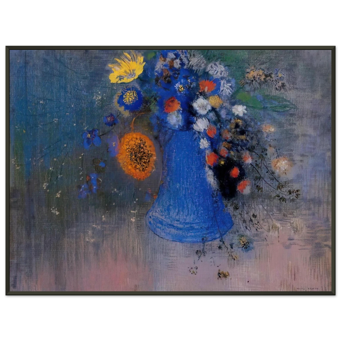 Odilon Redon VASE OF FLOWERS 8 Framed Art Print - Aluminum Frame - 70x100 cm / 28x40 inches