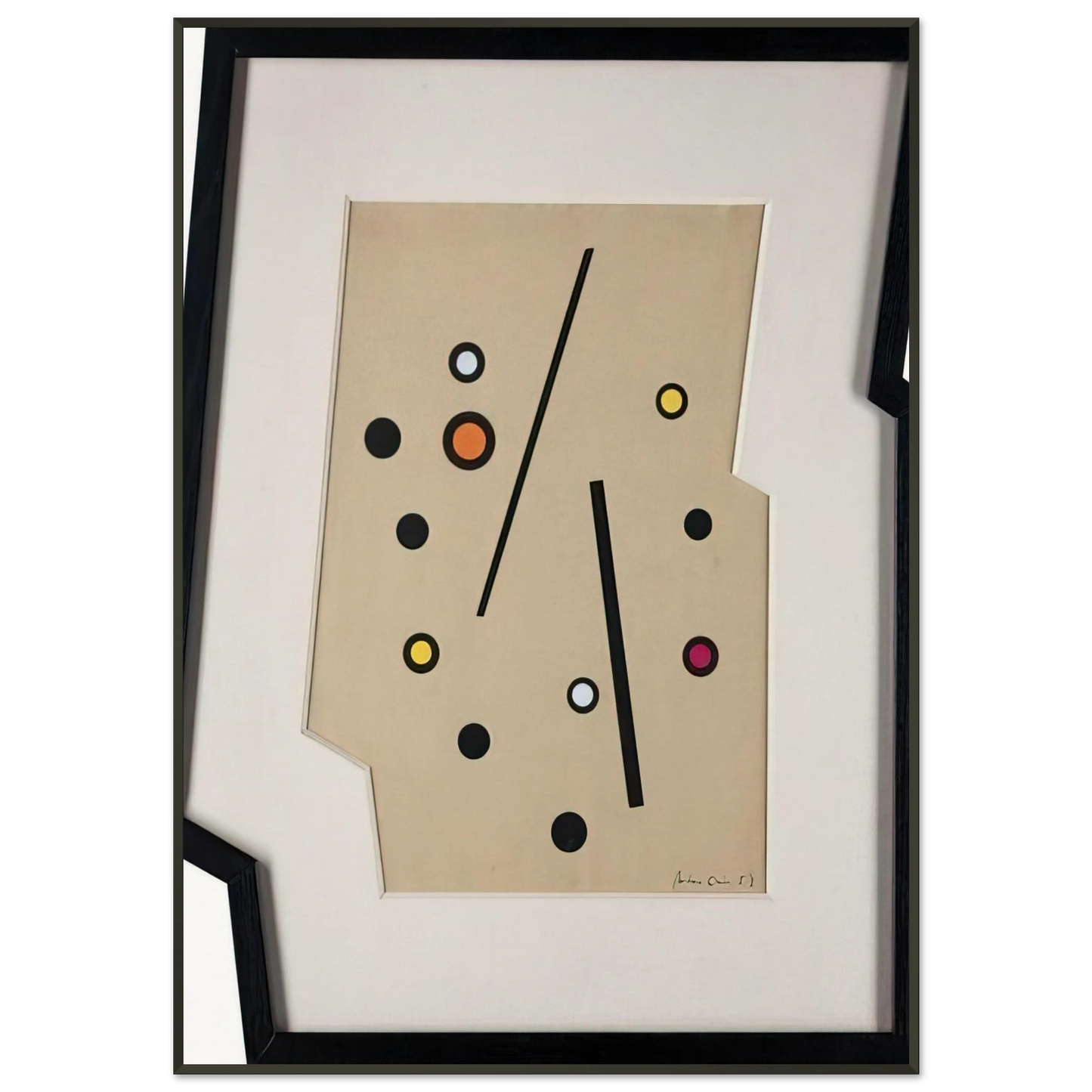 Carmelo Arden Quin Forme Madi 1958 Framed Art Print - Aluminum Frame - 21x29.7 cm / 8x12"